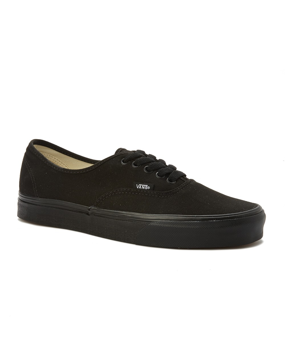 Vans Authentic Canvas Plimsolls All Black in Black for Men | Lyst