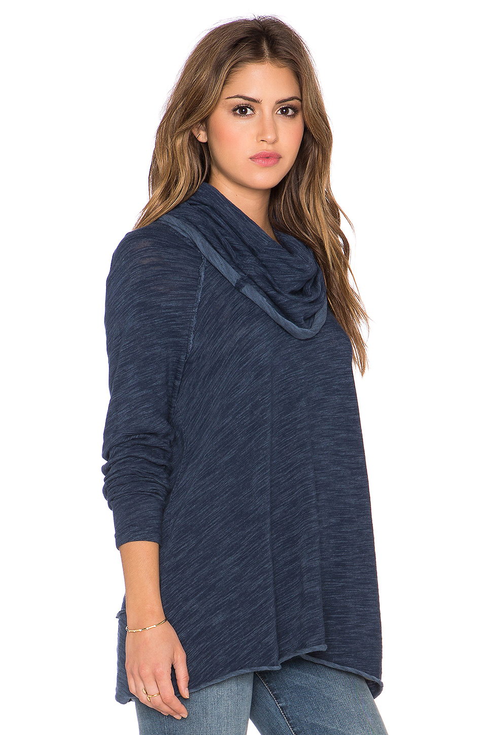 Free people Cocoon Cowl Neck Sweater in Blue | Lyst
