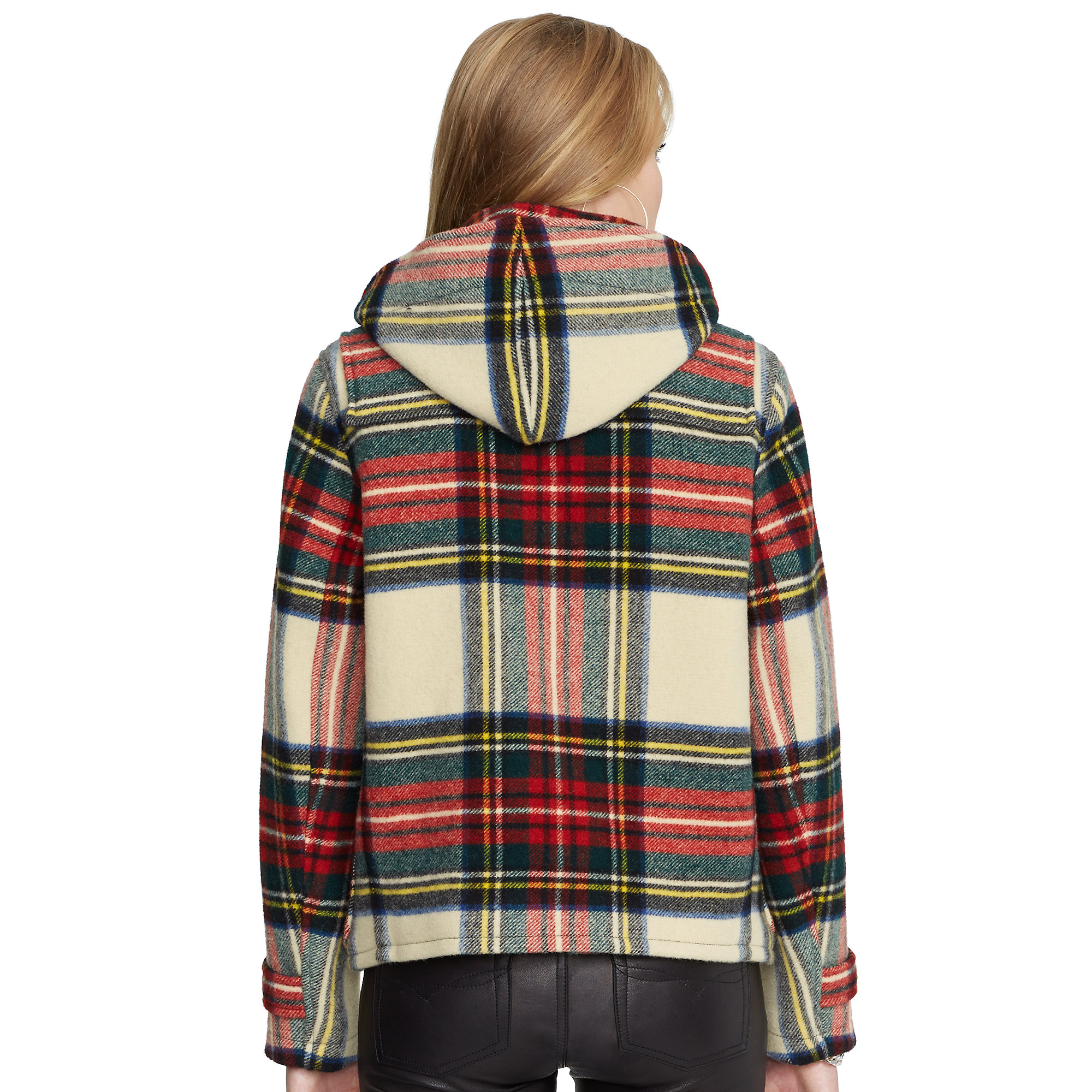 ralph lauren plaid coat women