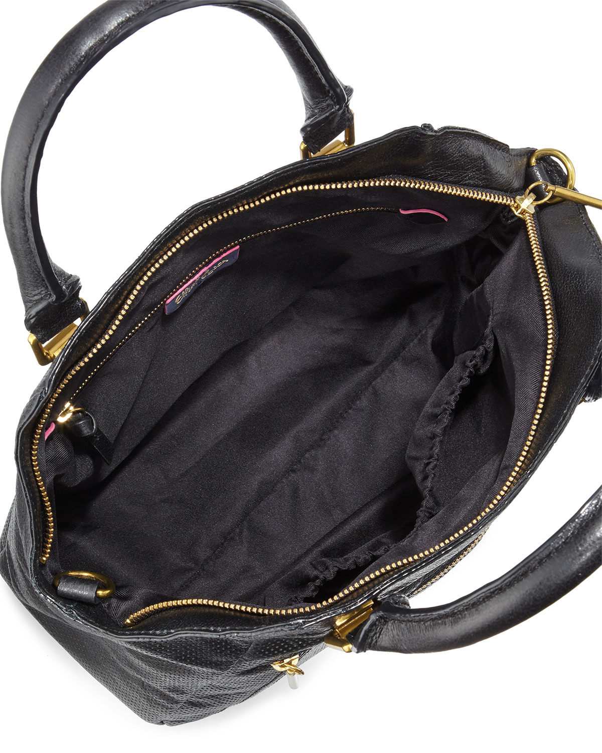 elliott lucca black leather purse