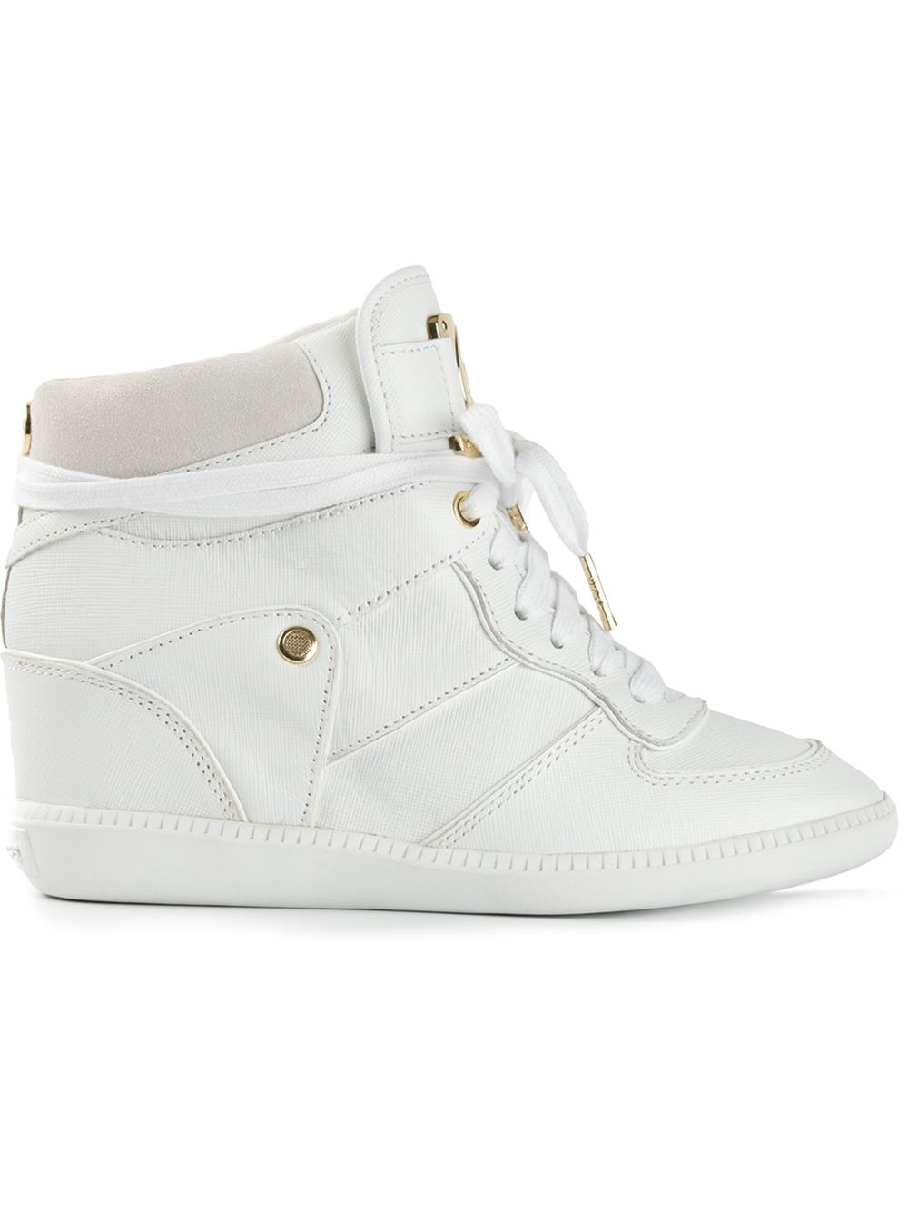 michael kors wedge sneakers white