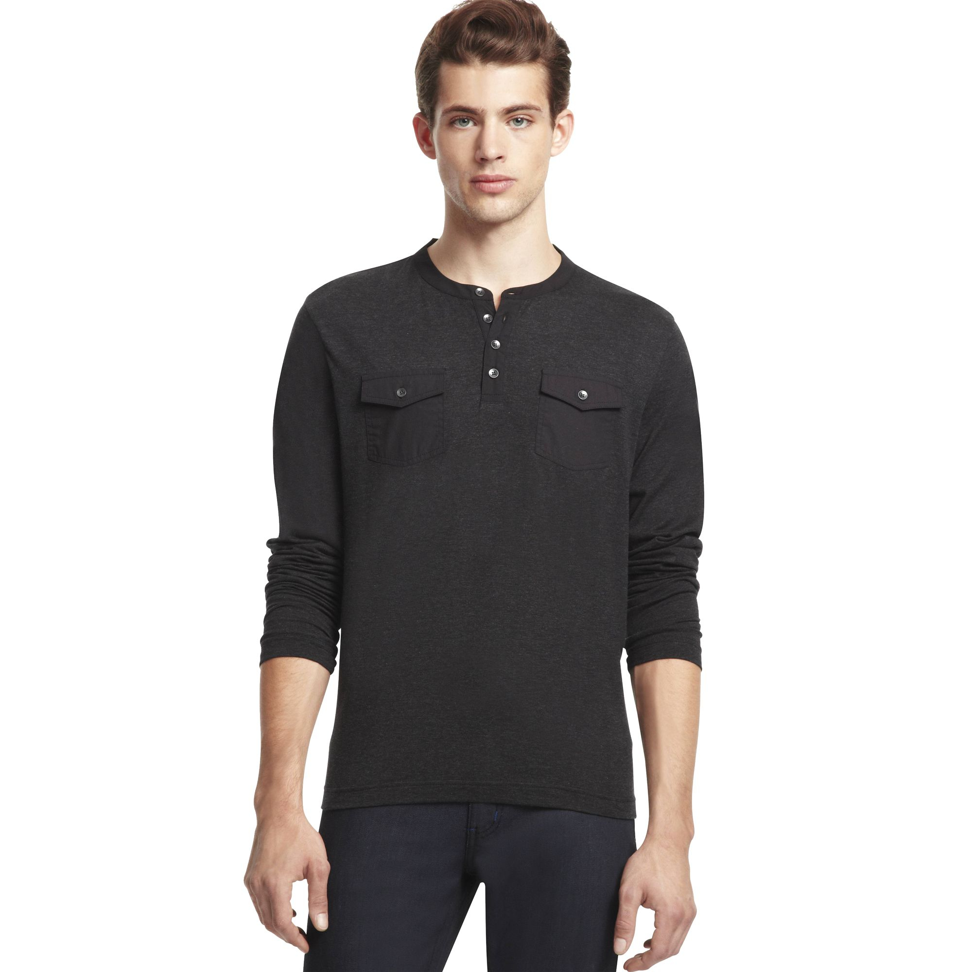 mens two pocket long sleeve shirt