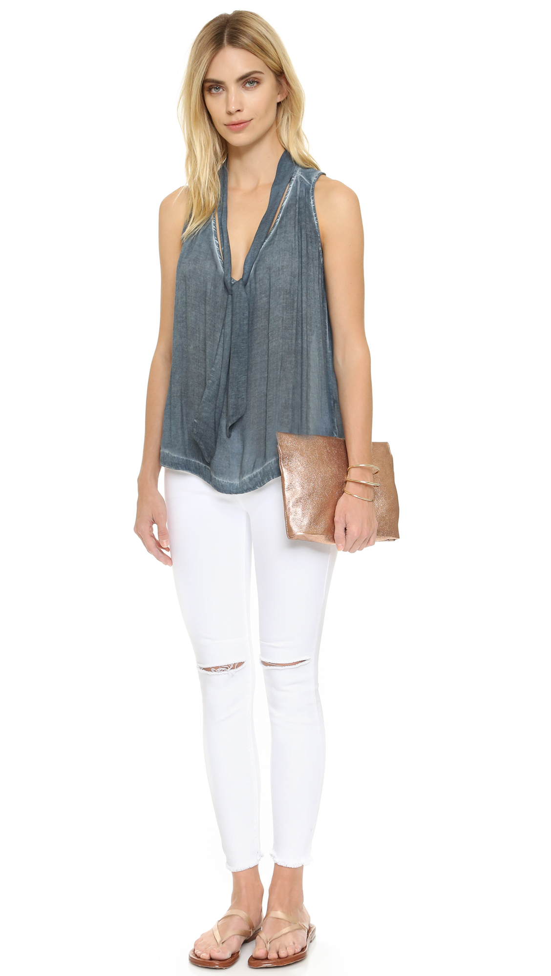 free people sleeveless blouse