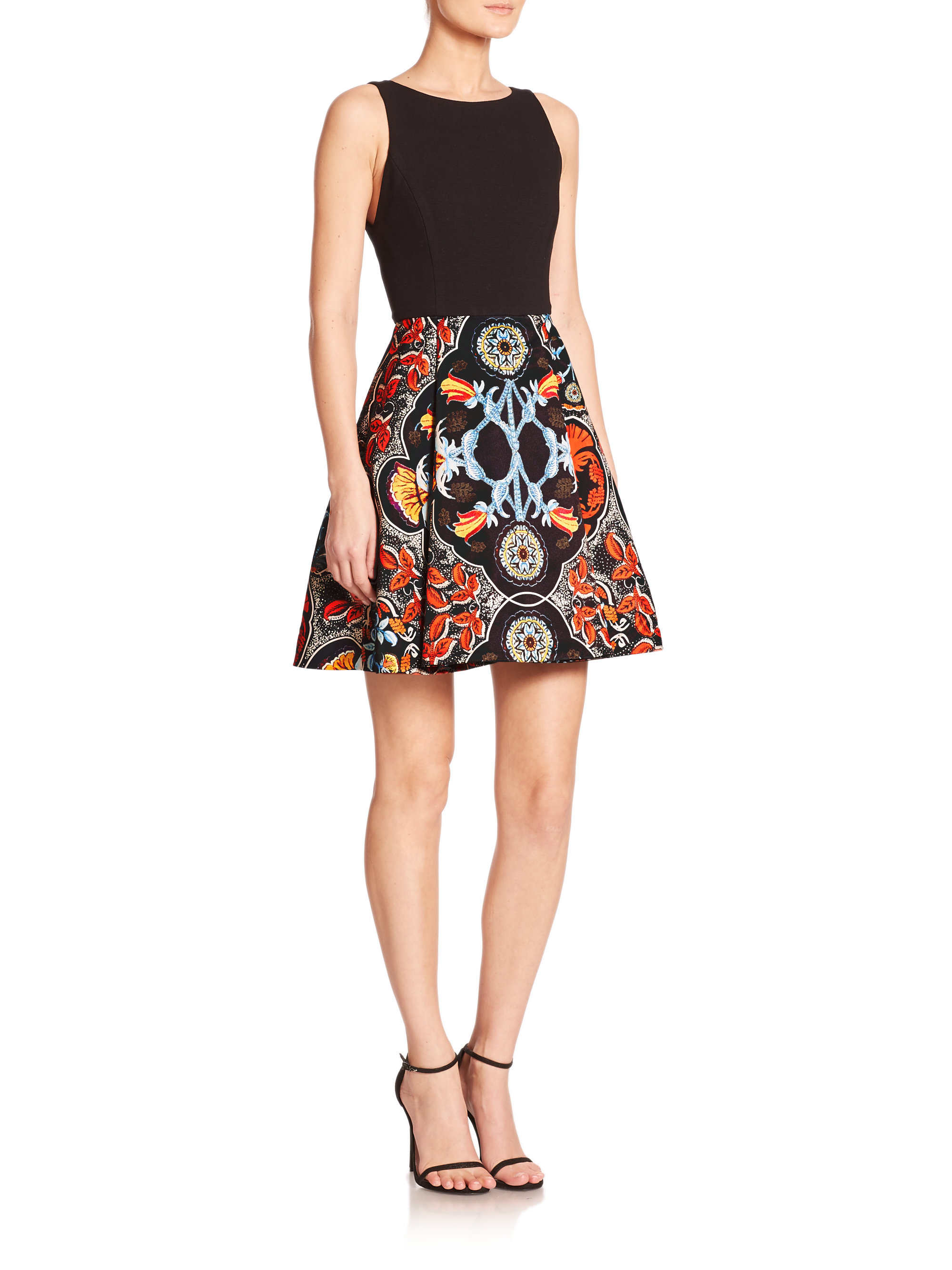 Lyst Alice Olivia Kourtney Box Pleat Dress 7347