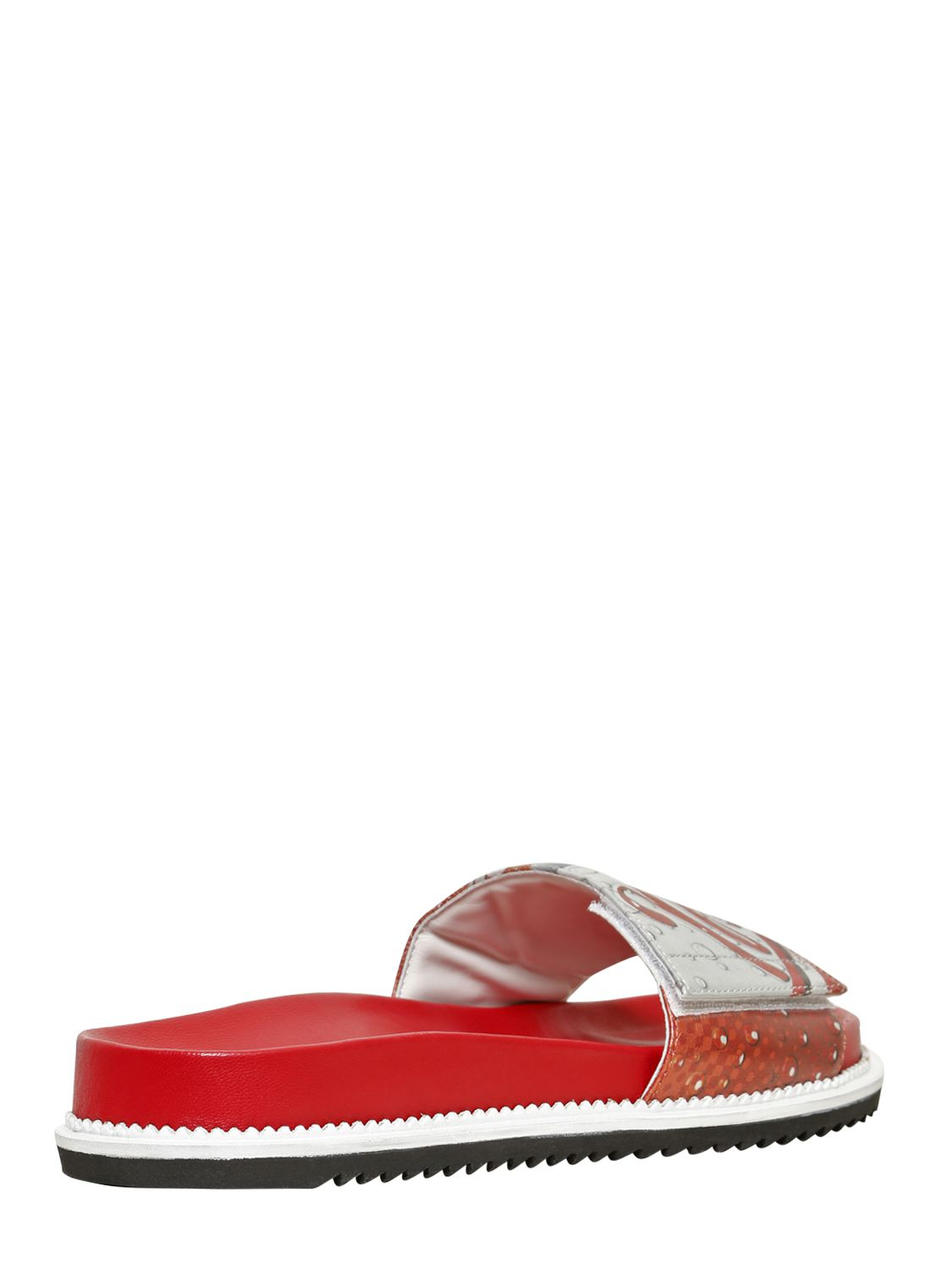 moschino slides red