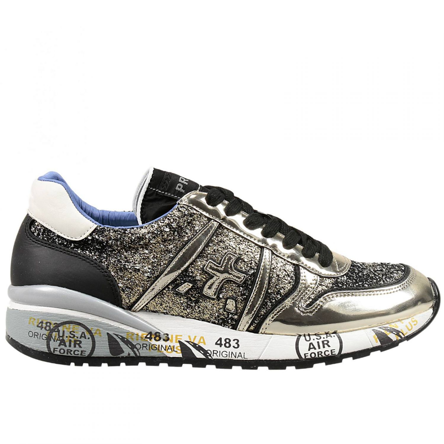 Premiata Sneakers in Gold | Lyst