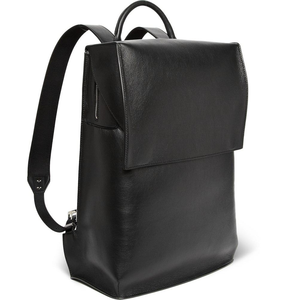 balenciaga black leather backpack