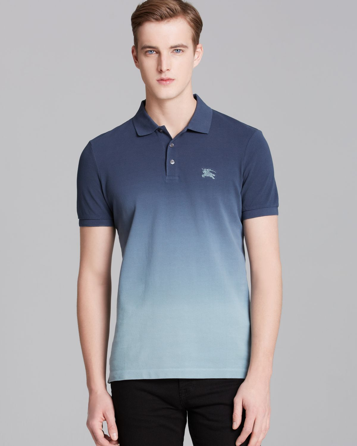 Burberry Brit Spector Ombre Regular Fit Polo in Blue for Men (Steel ...