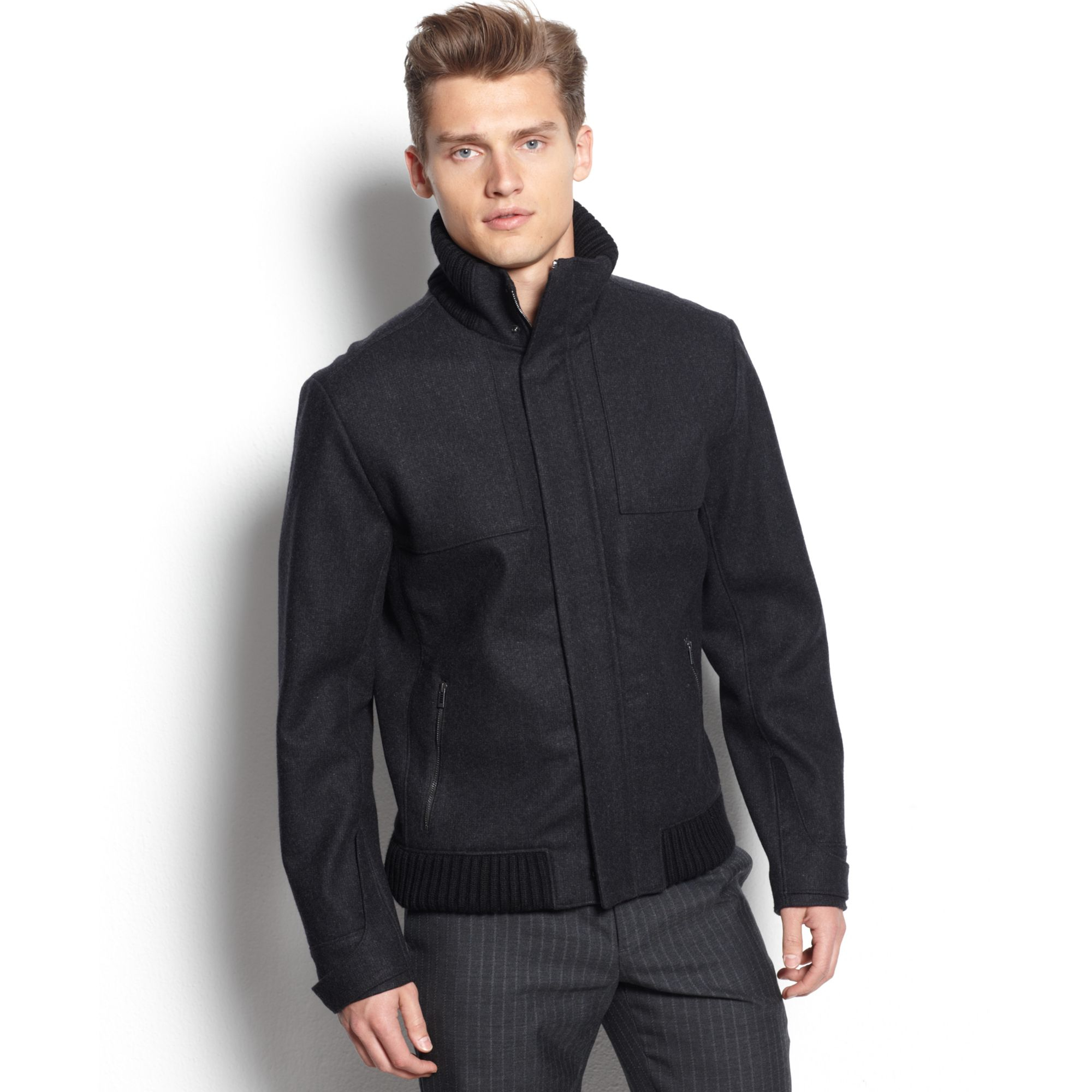 Calvin Klein Macys Holiday Exclusive Patterned Wool Er Jacket Gallery Previously Sold At Macy S