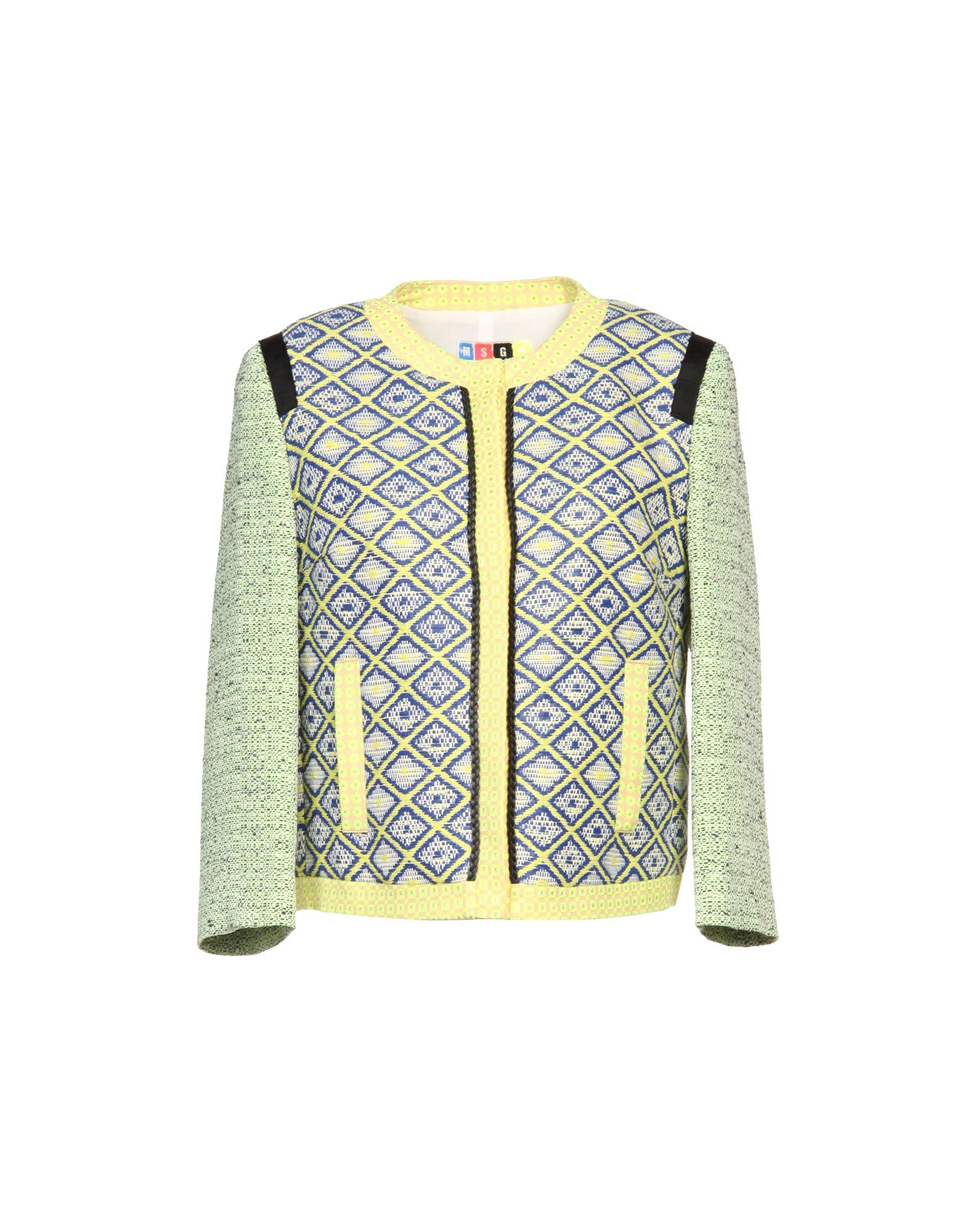 Lyst - Msgm Cropped Jacket in Yellow