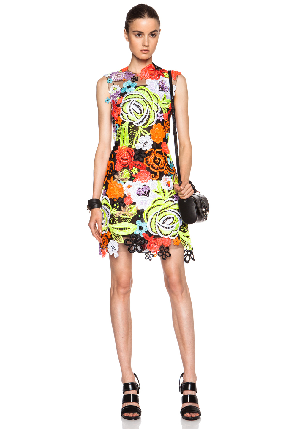 Lyst - Christopher kane All Over Motif Poly Dress