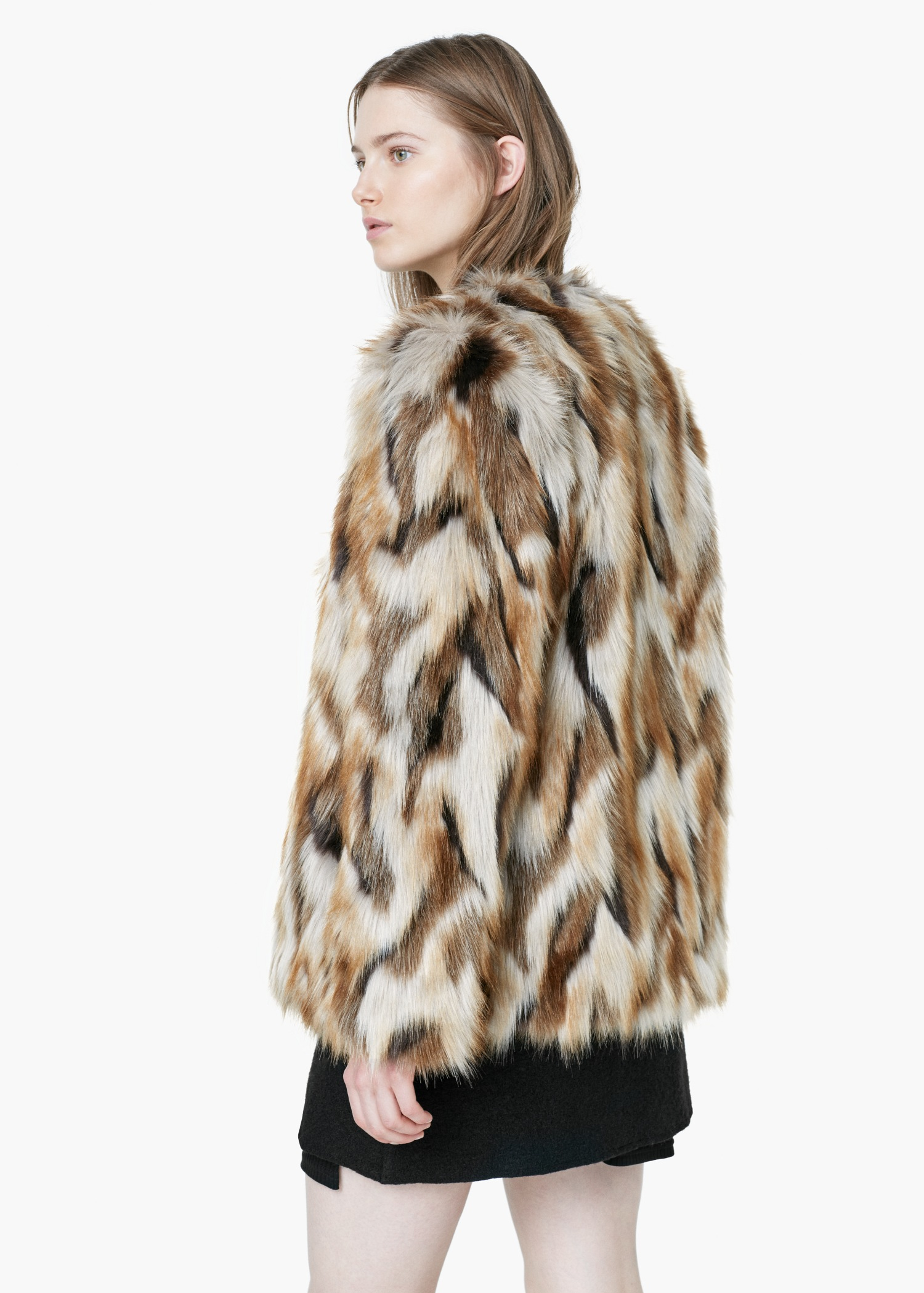Brown Leopard Print Oversized Collar Faux Fur Coat Missguided Gallery
