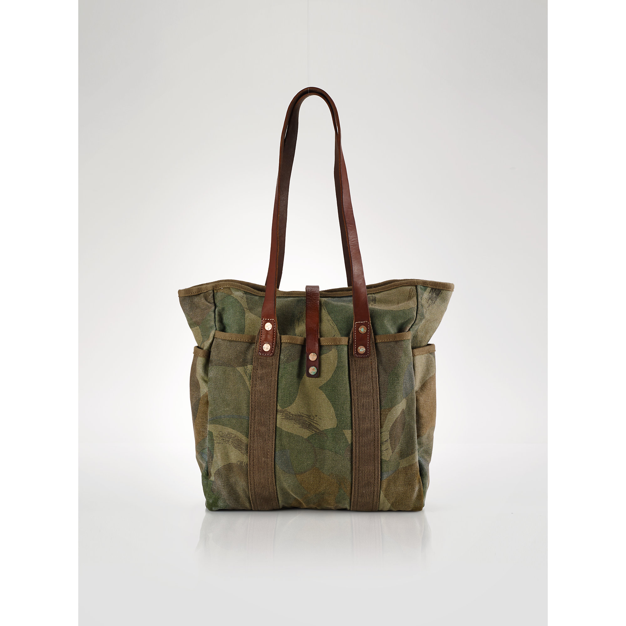 ralph lauren camo tote bag