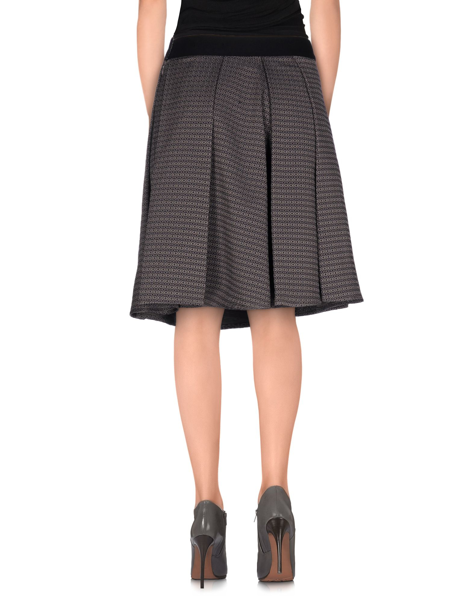 Pt01 Knee Length Skirt in Gray | Lyst