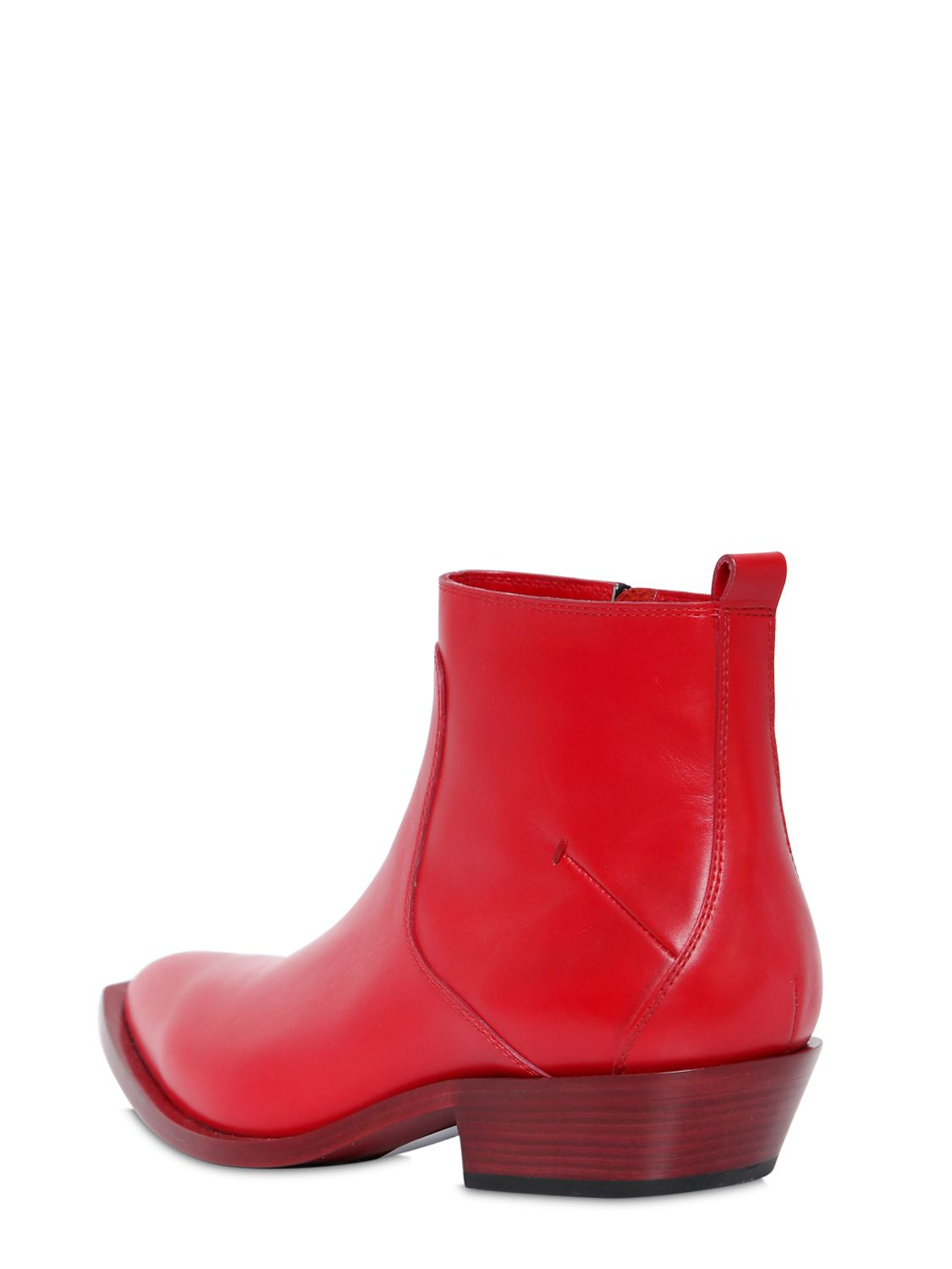 Lyst Costume National 40mm Smooth Leather Ankle Boots in Lyst Costume National 40mm Smooth Leather Ankle Boots in