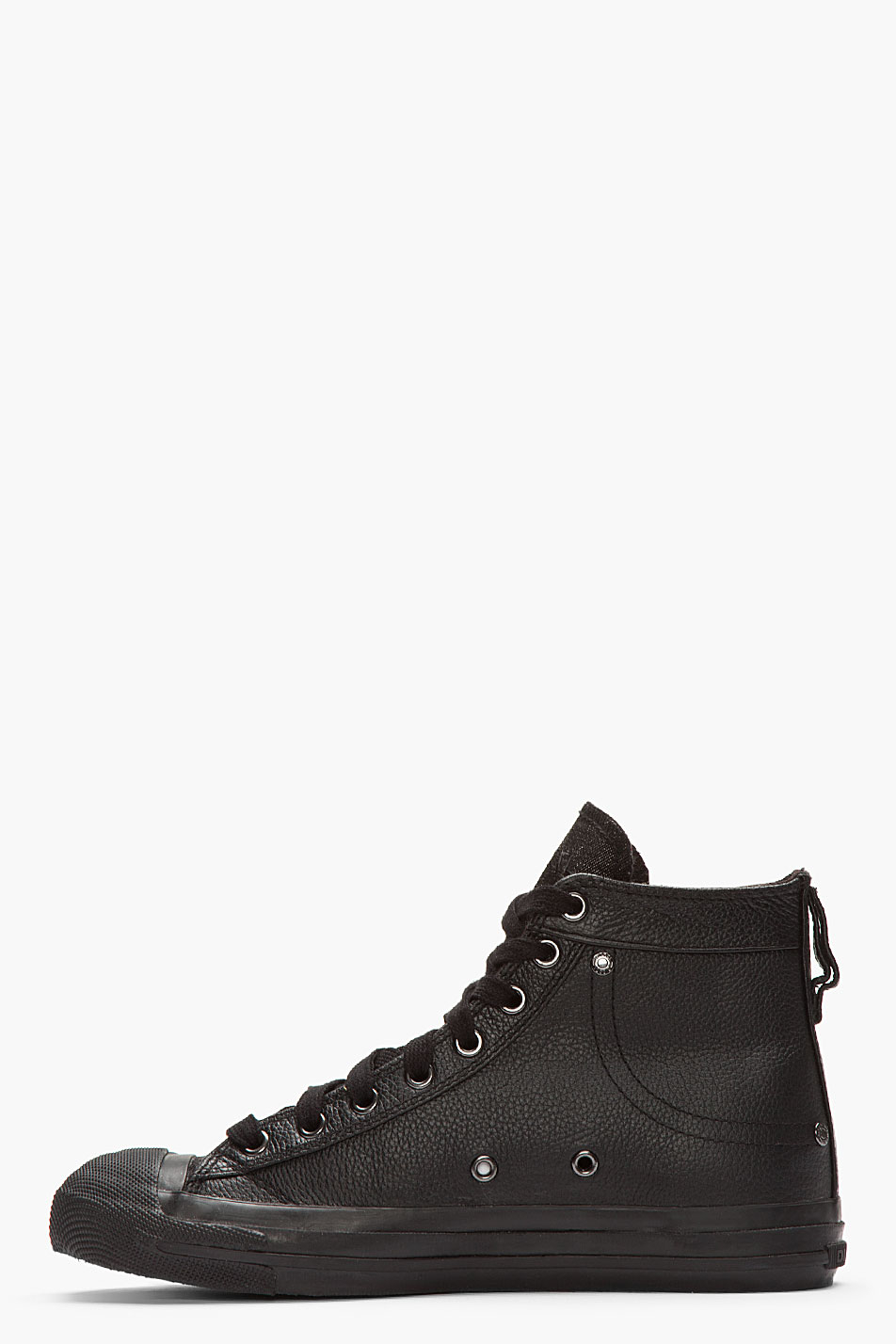 Lyst - Diesel Black Leather Exposure High-top Sneakers in ...