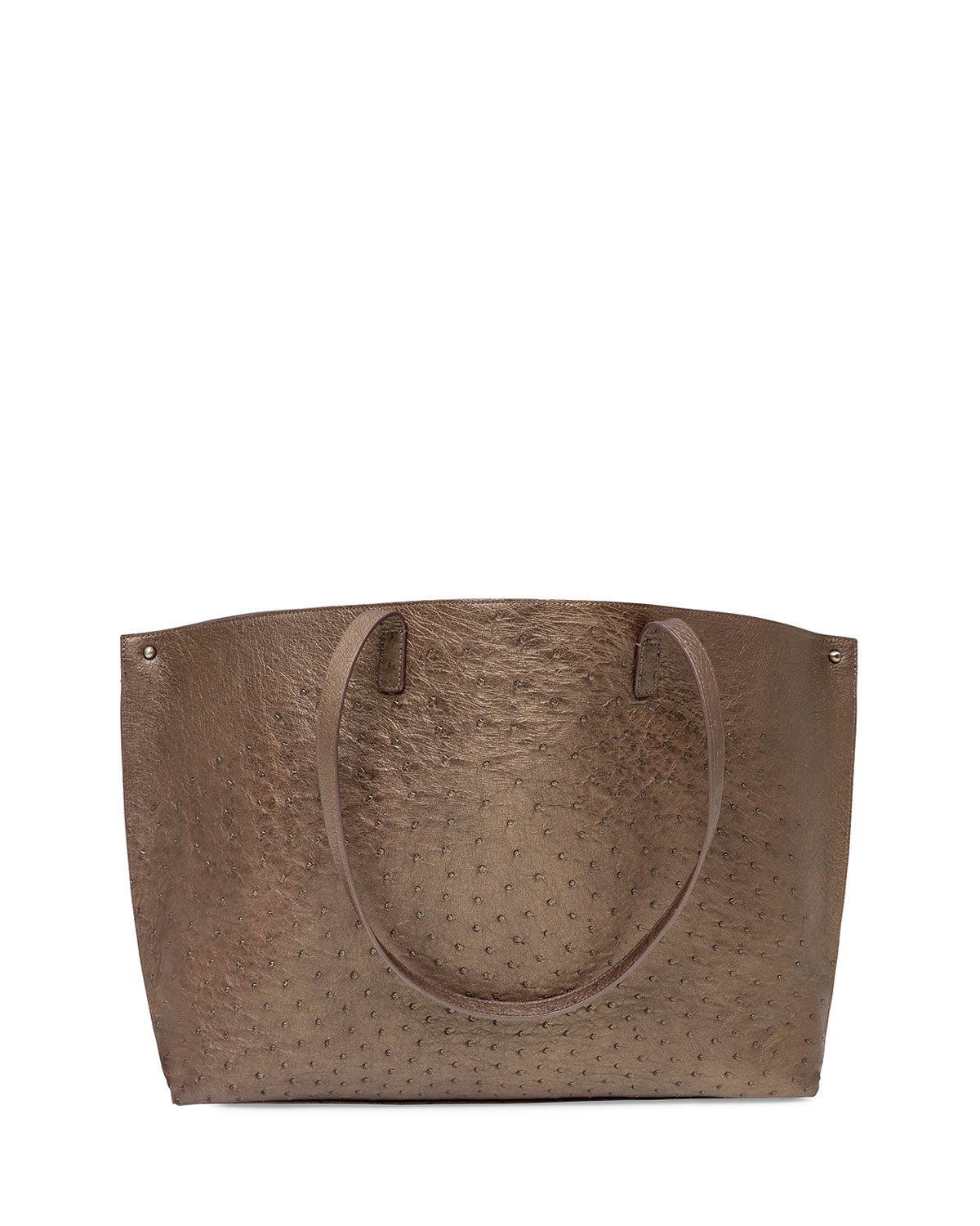 akris ai small metallic ostrich shoulder tote bag in metallic lyst akris ai small metallic ostrich shoulder tote bag in metallic lyst