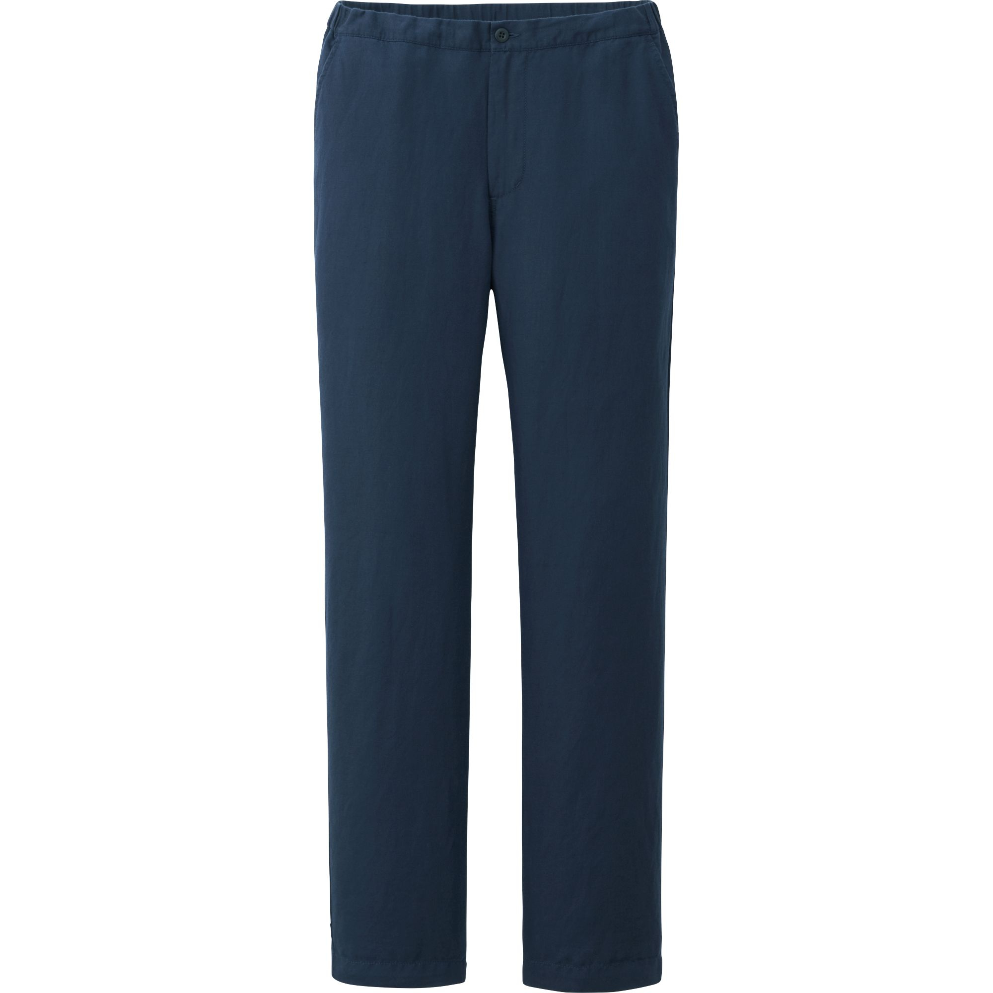 Uniqlo Men Linen Cotton Relaxed Pants in Blue for Men (NAVY) | Lyst