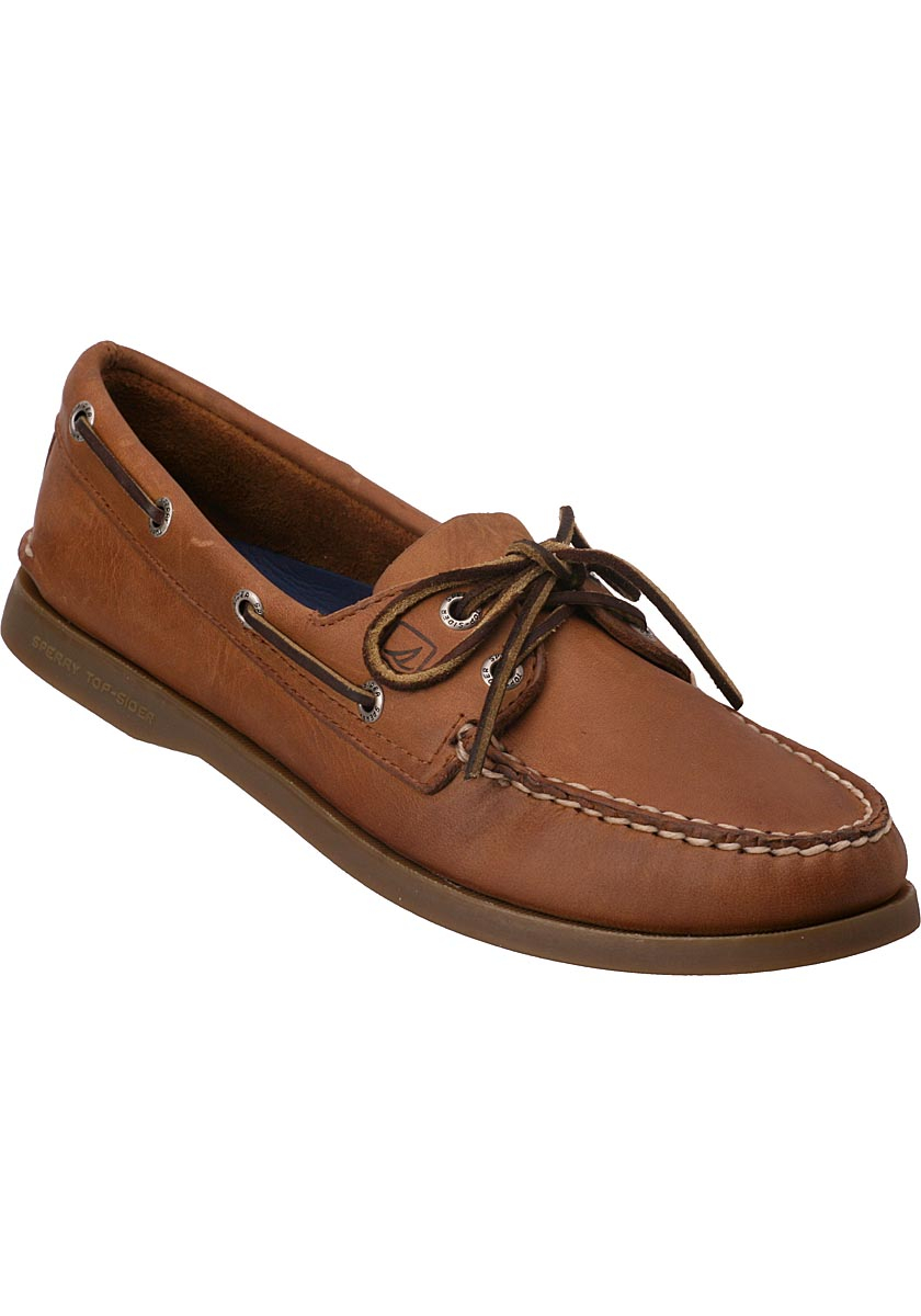 Sperry Top Sider Authentic Original 2 Eye Sahara Tan Leather In Brown