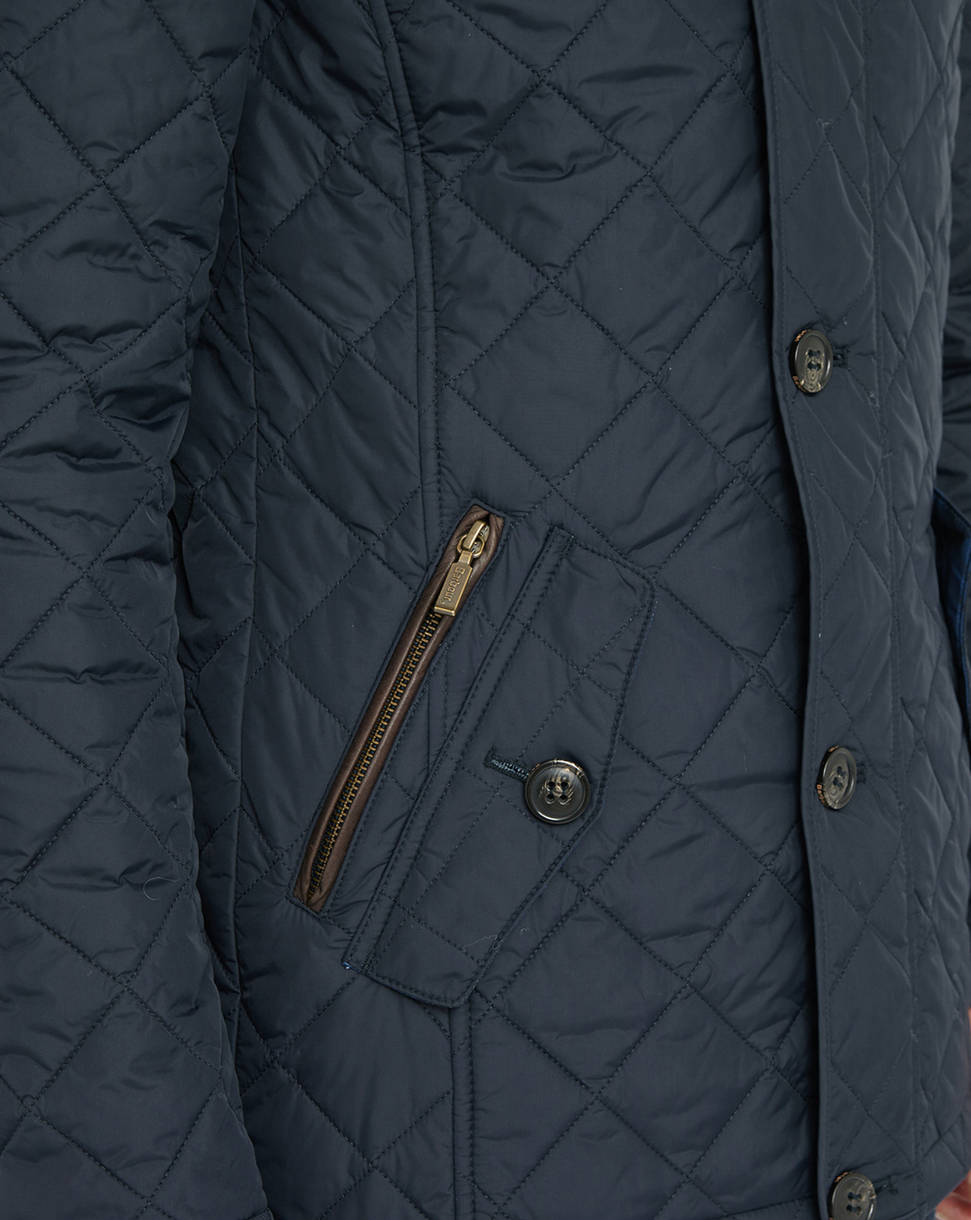 Barbour Navy Fortnum Corduroy-collar Quilted Jacket in Blue for Men | Lyst