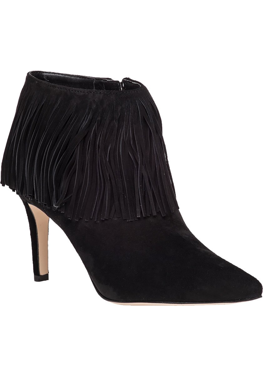 Sam Edelman Kandice Fringed Ankle Boots In Black 