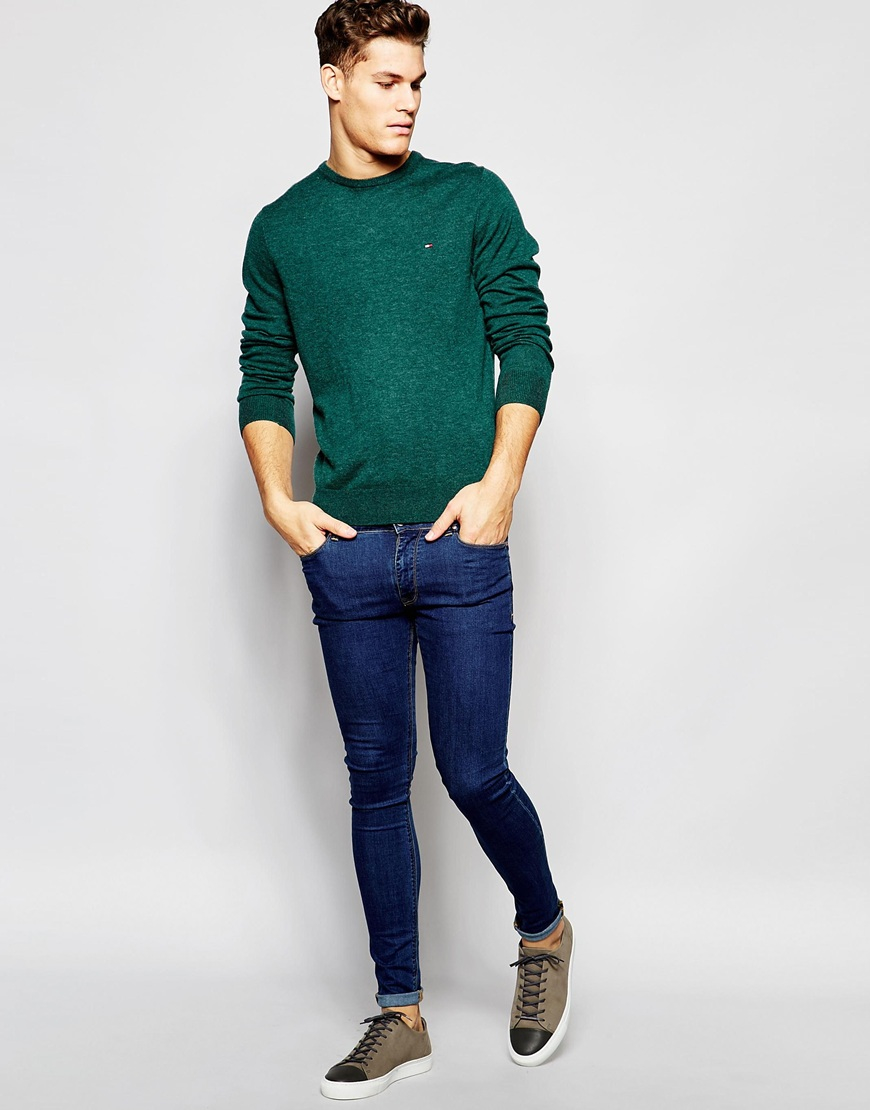 tommy hilfiger crew neck green