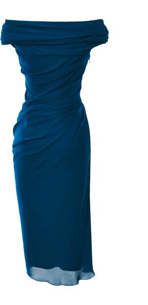 Cushnie Et Ochs Silk Georgette Dress in Blue (Teal) | Lyst
