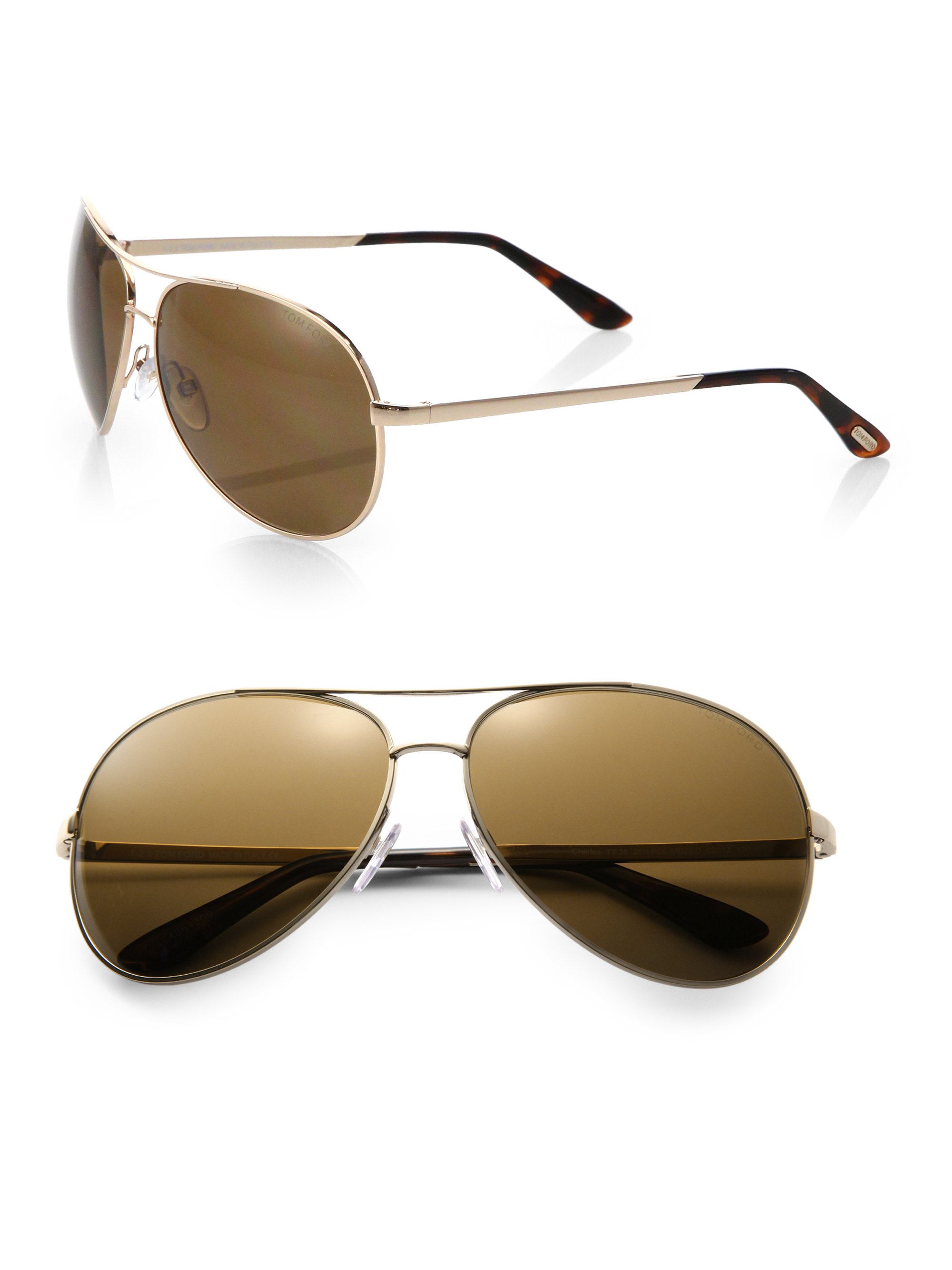 Lyst - Tom Ford Charles 62Mm Metal Aviator Sunglasses in Metallic for Men