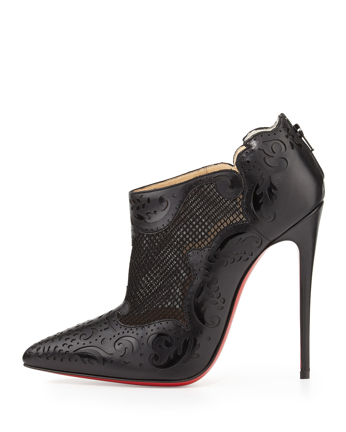 fake loubitons - Christian louboutin Mandolina Laser-Cut Mesh Red Sole Bootie in ...