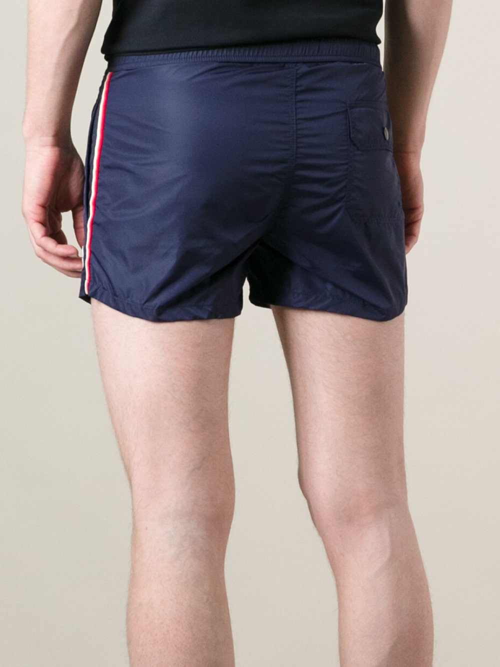 Moncler Tricolor Stripe Swim Shorts in Blue for Men - Lyst