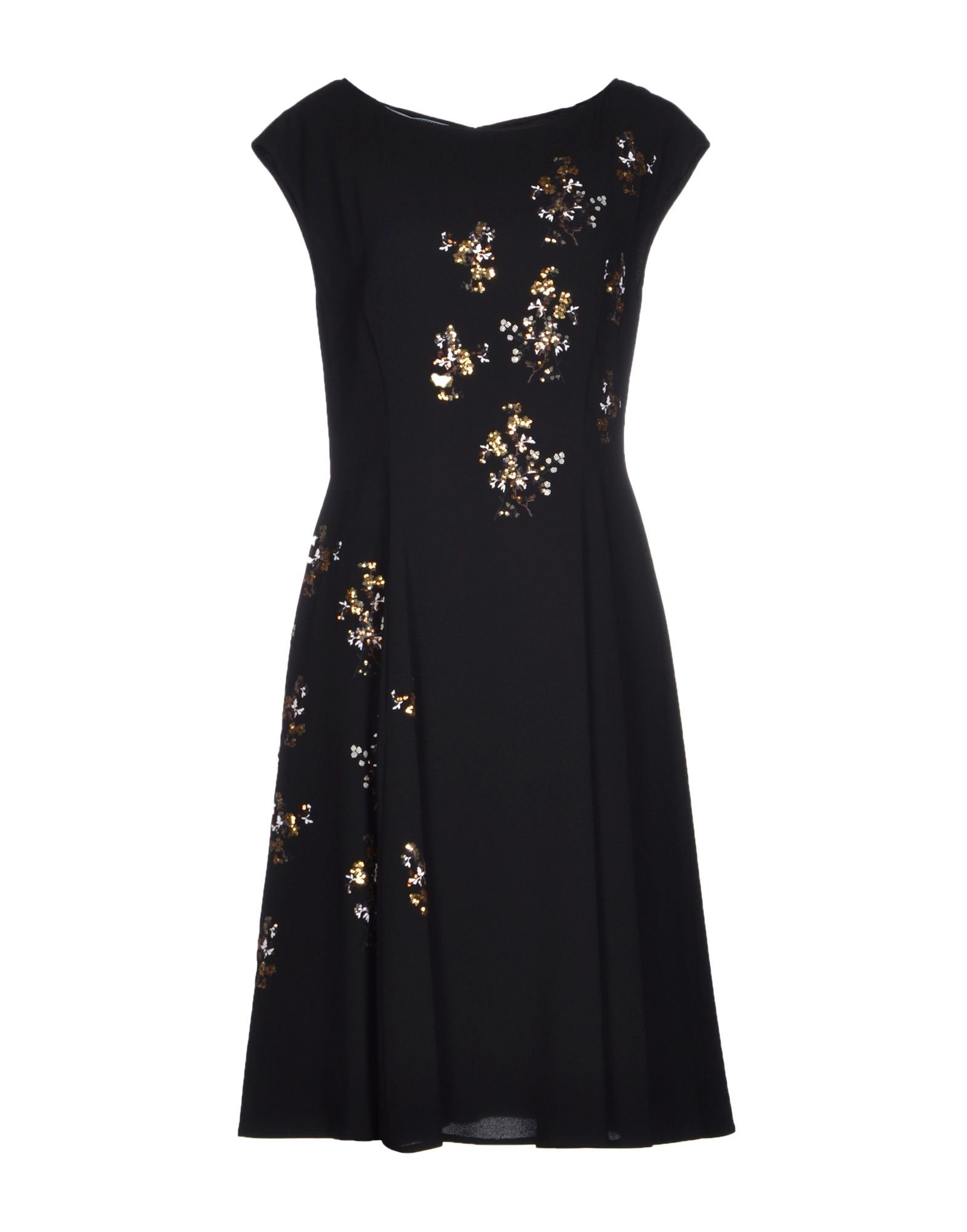 Prada Knee-length Dress in Black | Lyst