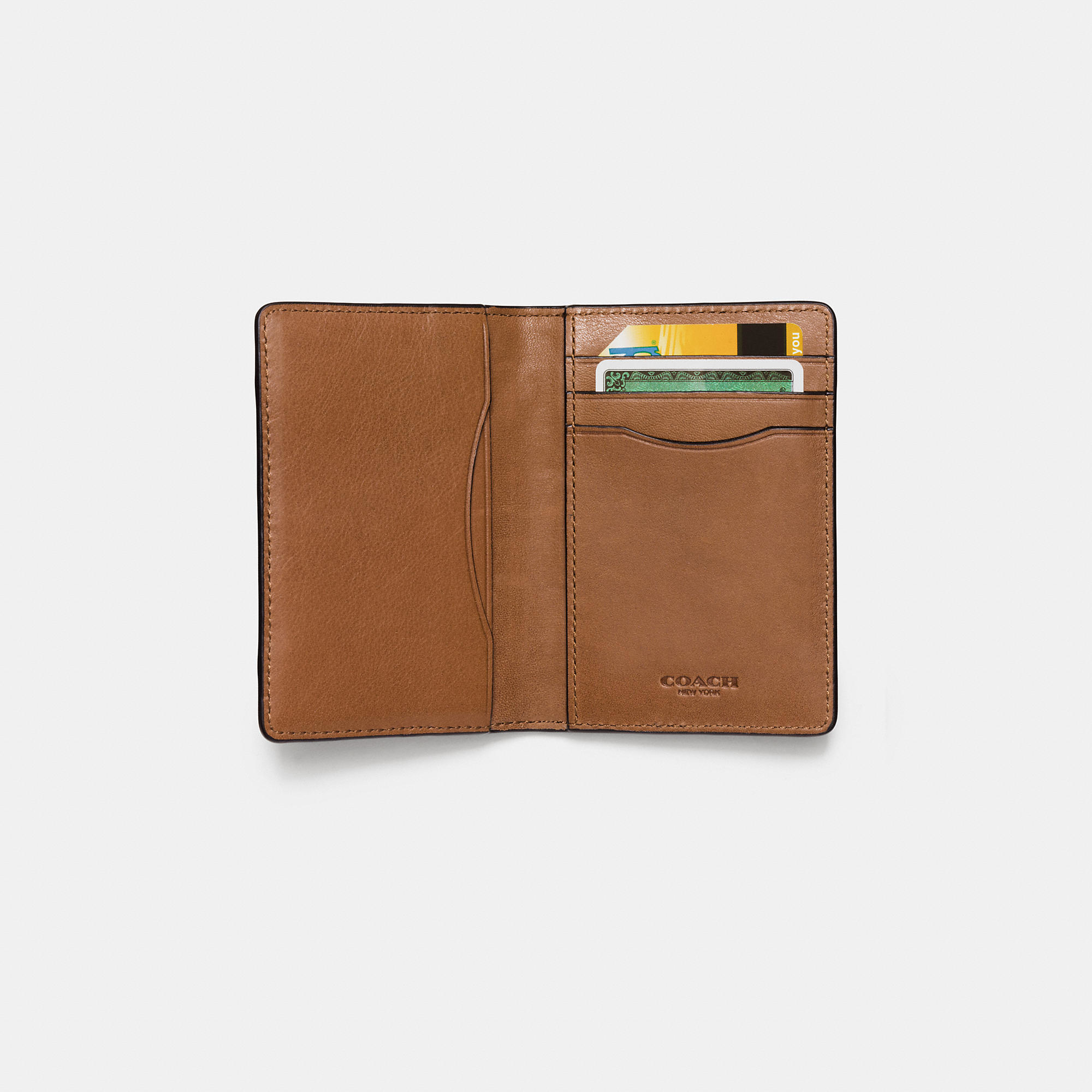 Coach Card Wallet In Patchwork Sport Calf Leather in Brown for Men | Lyst