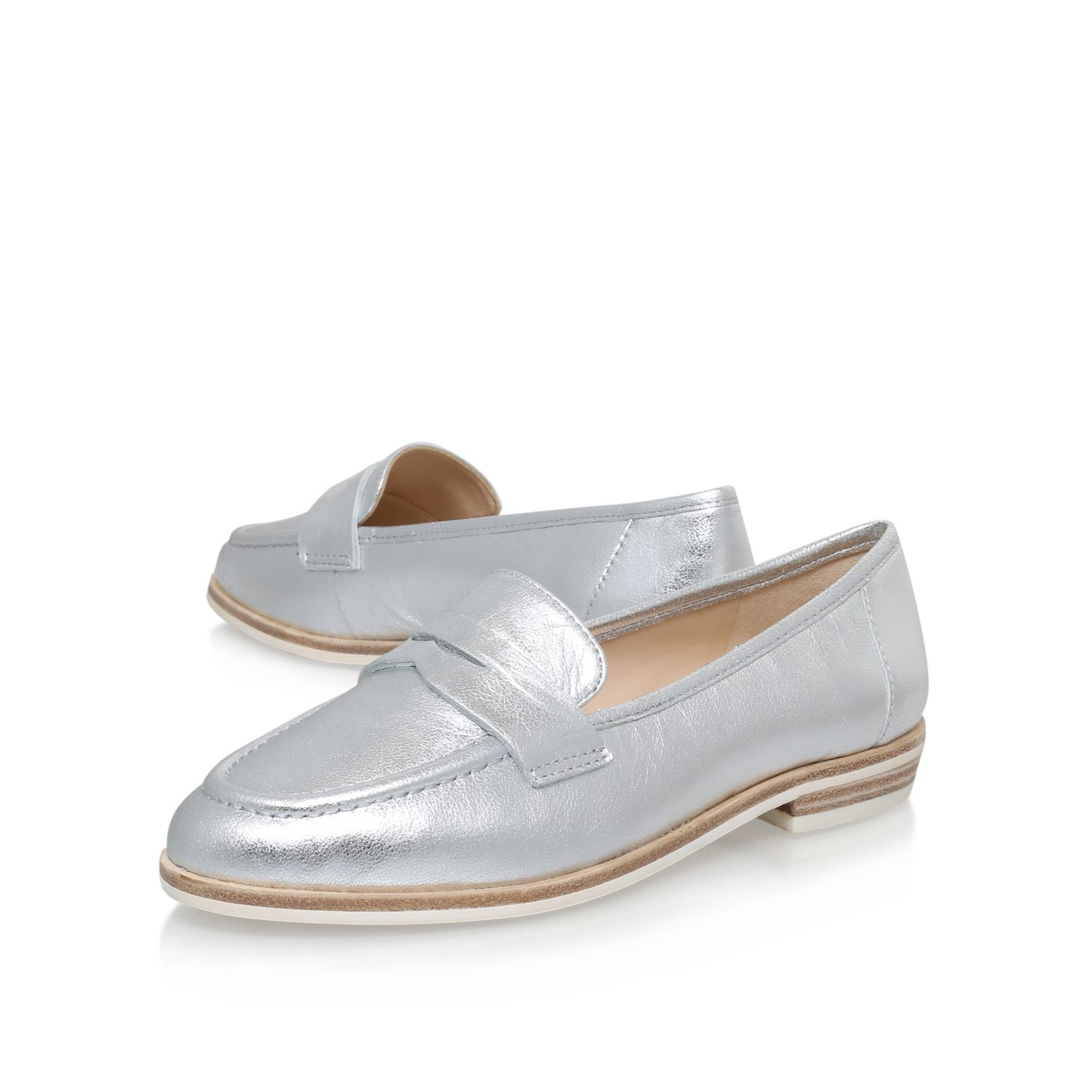 nine west loafers nine west antonecia flat loafers in metallic lyst nine west loafers nine west antonecia flat loafers in metallic lyst