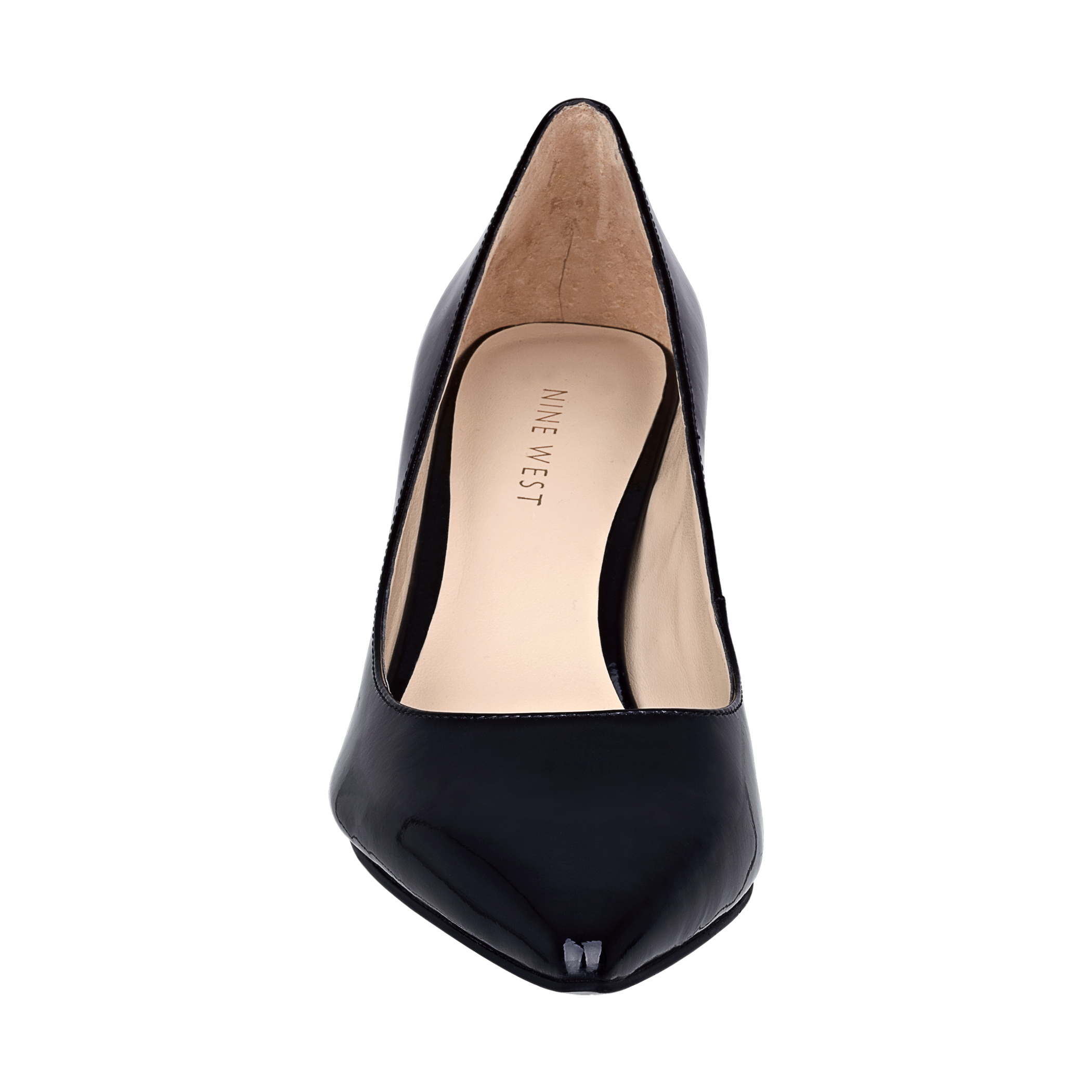 nine west leather & lucite pointed toe pump
