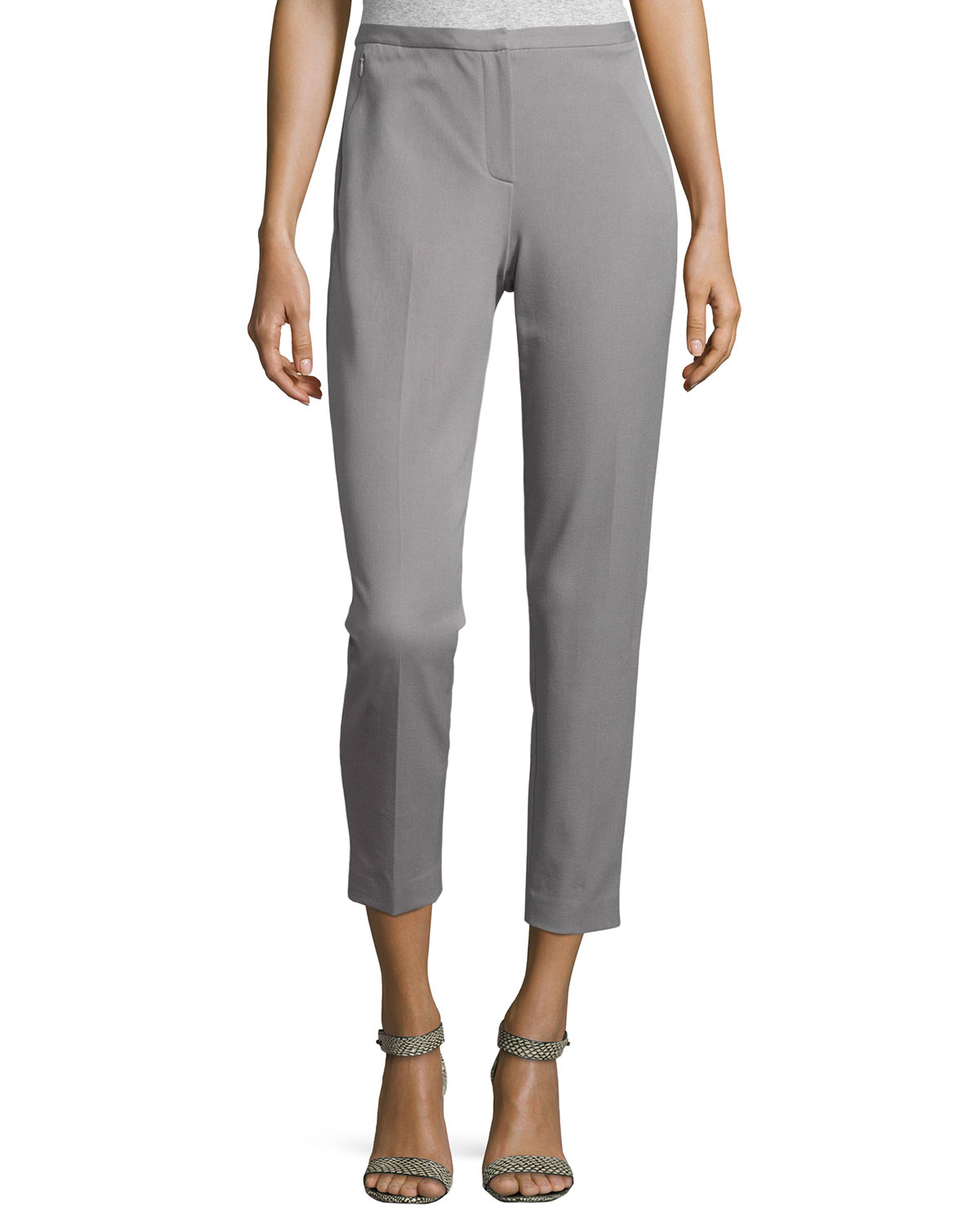 Lyst - Elie Tahari Marcia Straight-leg Pants in Gray