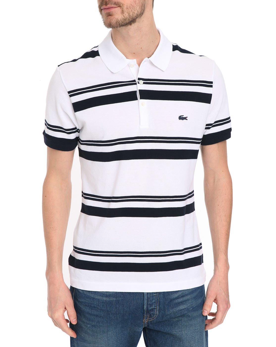  Lacoste  White Sailor Style  Mc Polo  Made In France in White 