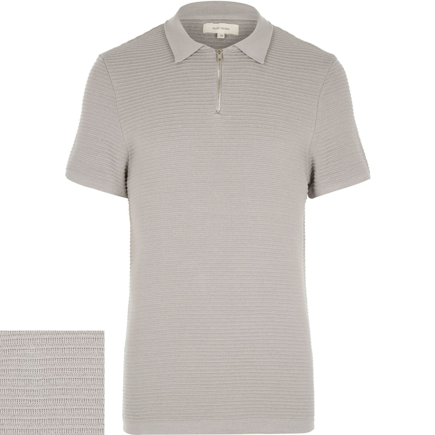 ribbed polo shirt men