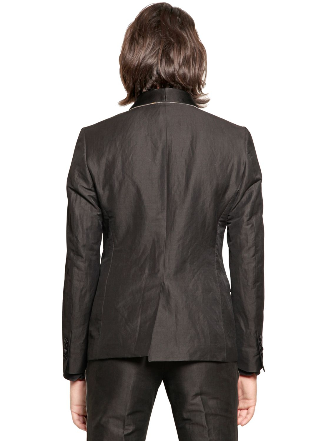 Lyst John Richmond Zip Trim Viscose Twill Tuxedo Jacket in Black for Men