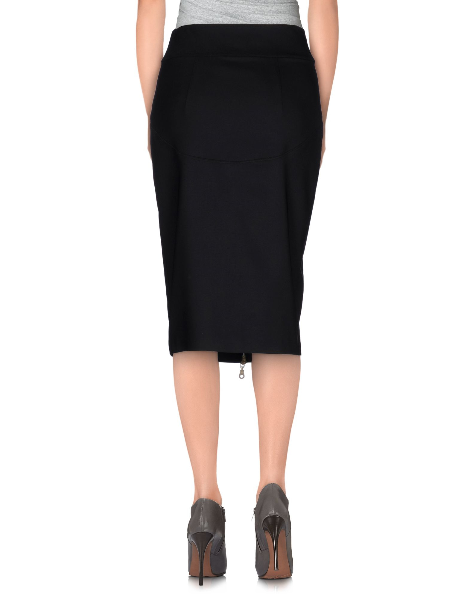 Lyst - French Connection Knee Length Skirt in Black