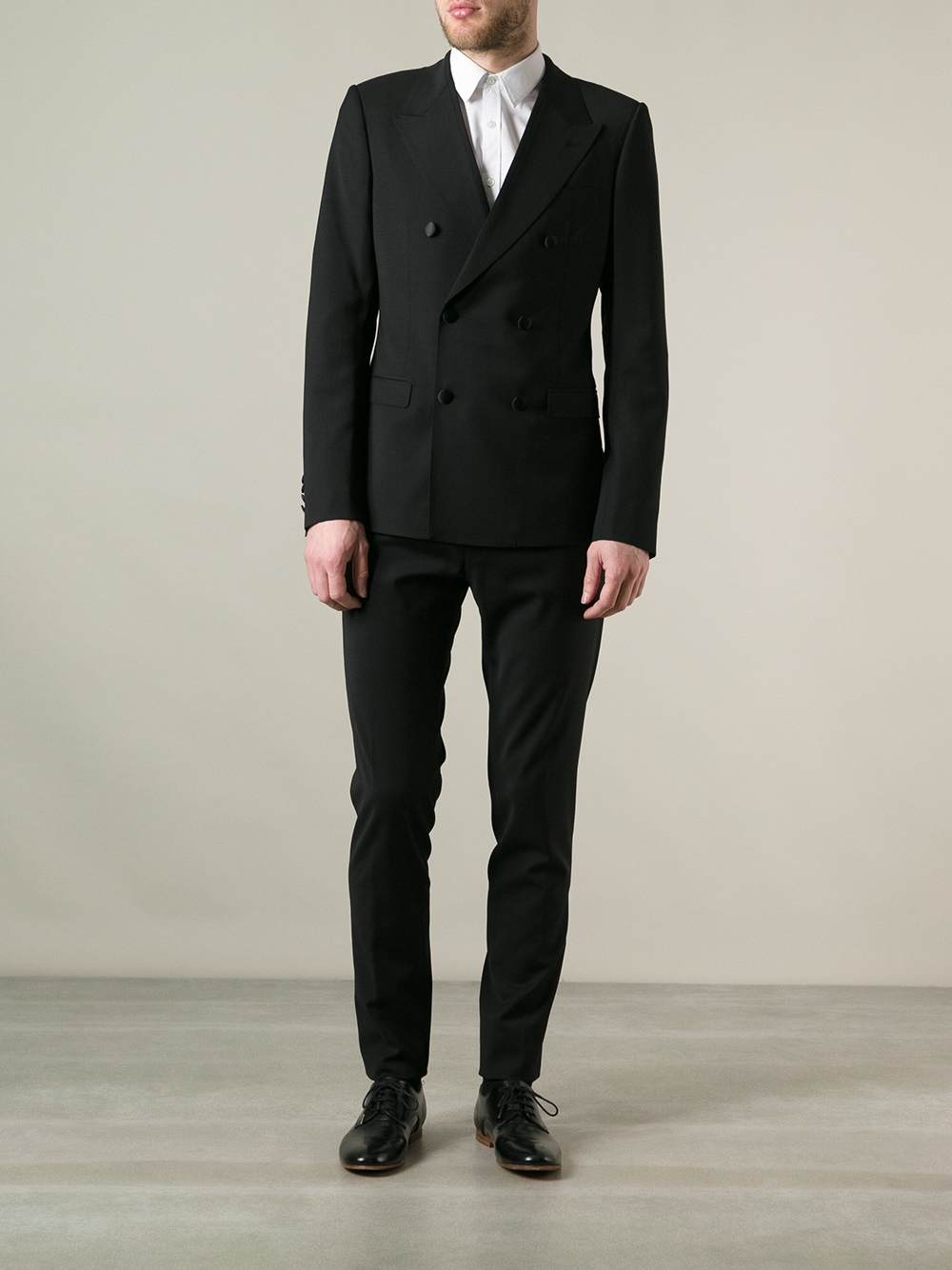Dolce & Gabbana Double Breasted Suit in Black for Men | Lyst