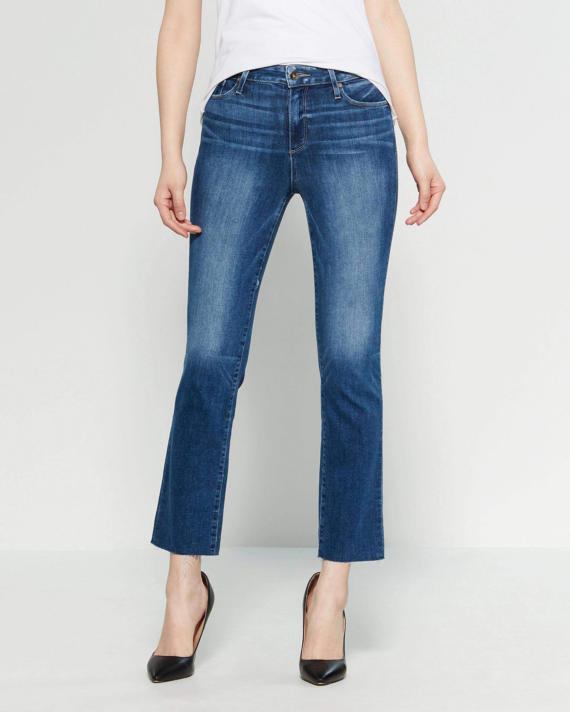Lyst - PAIGE Hoxton High-rise Straight Ankle Jeans in Blue