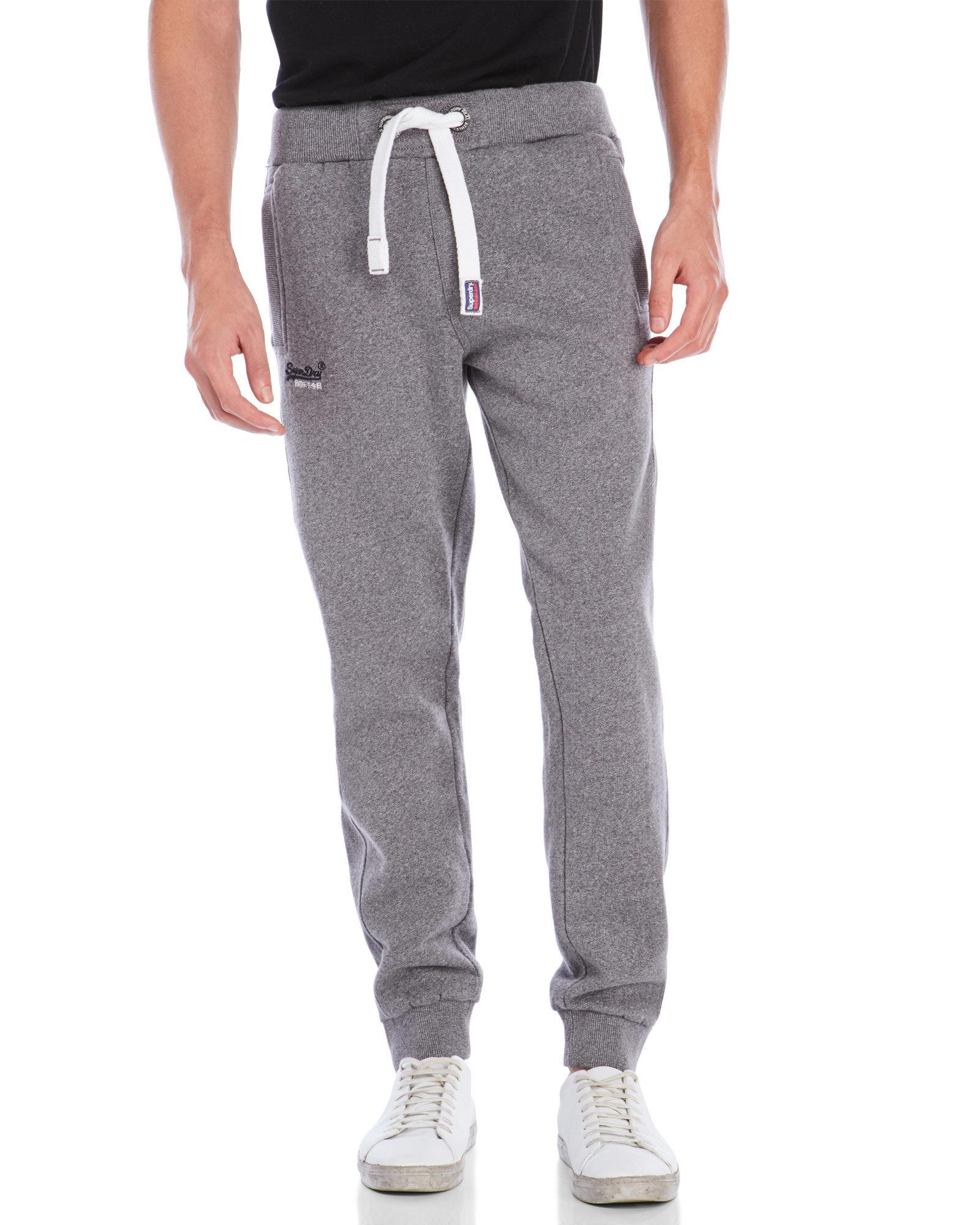 Superdry Slim Fit Logo Sweatpants in Gray for Men | Lyst