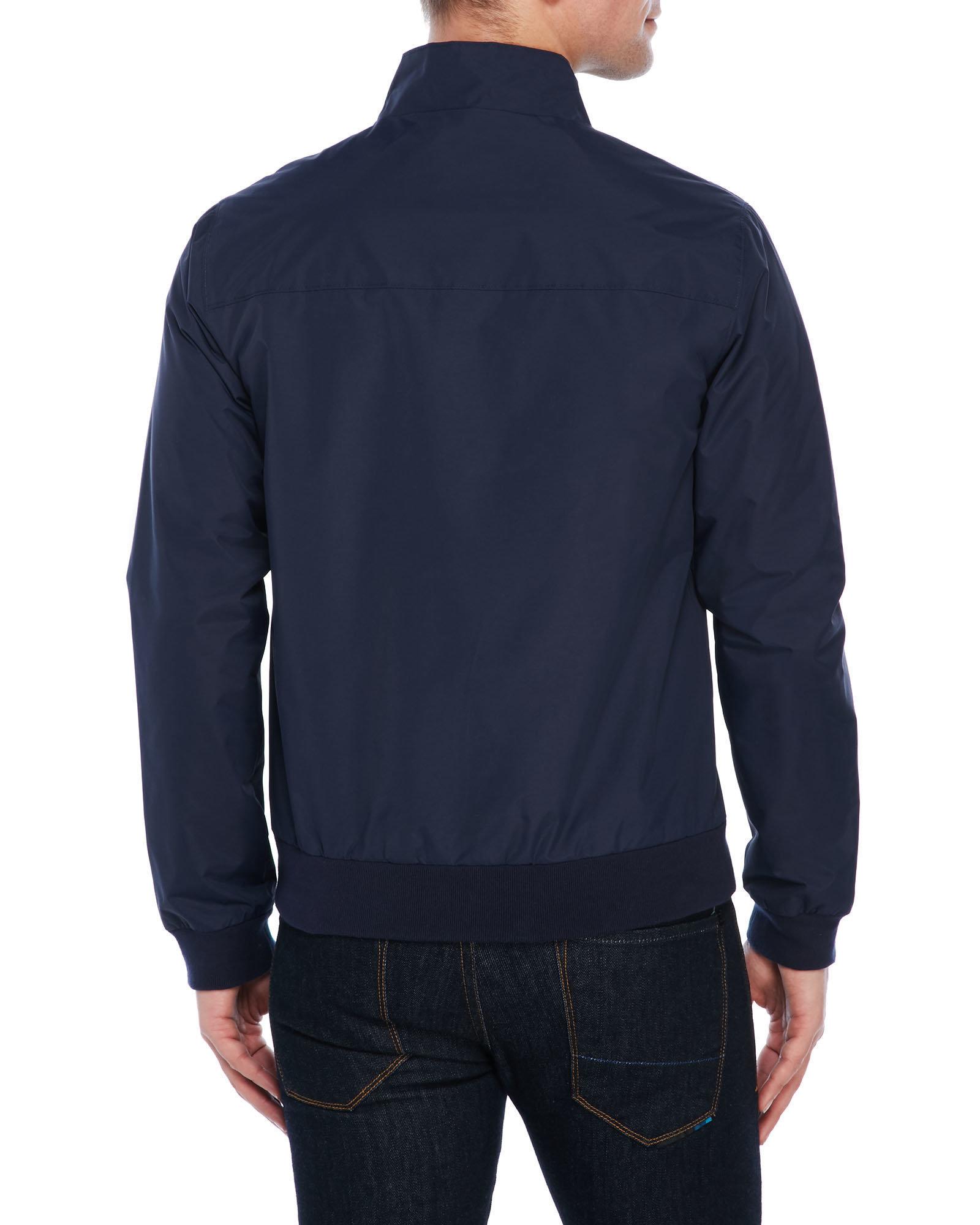 Download Lyst - Dstrezzed Mock Neck Bomber Jacket in Blue for Men