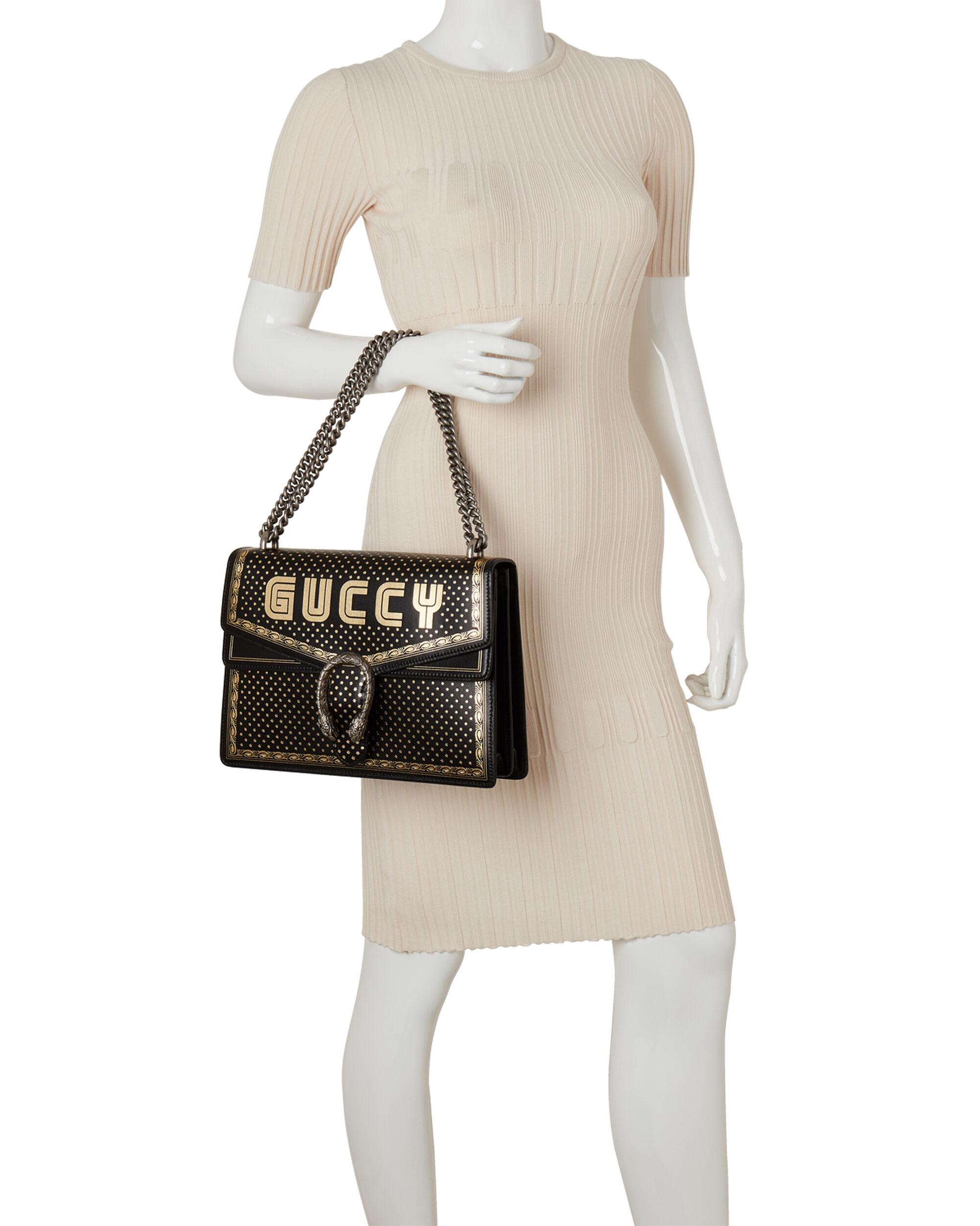Gucci Star Print Medium Dionysus Leather Shoulder Bag in Black - Lyst