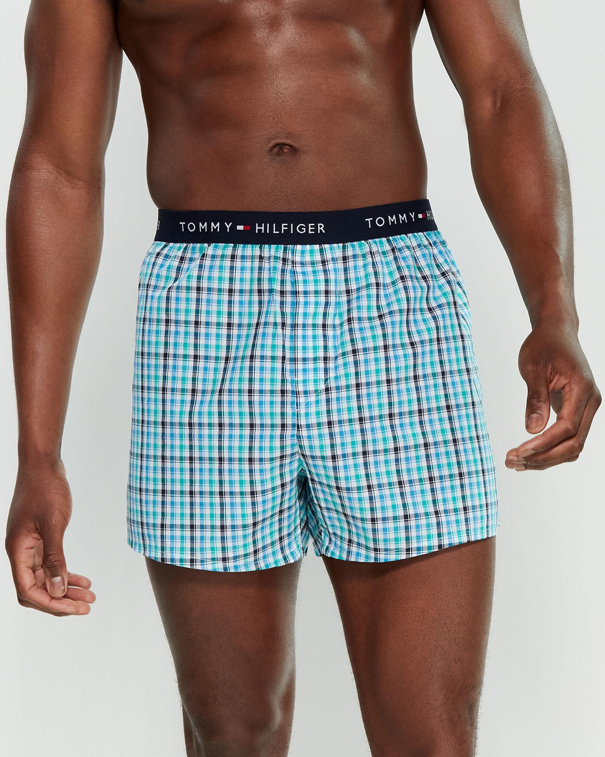 Tommy Hilfiger 3 Pack Woven Slim Fit Boxers In Blue For Men Lyst