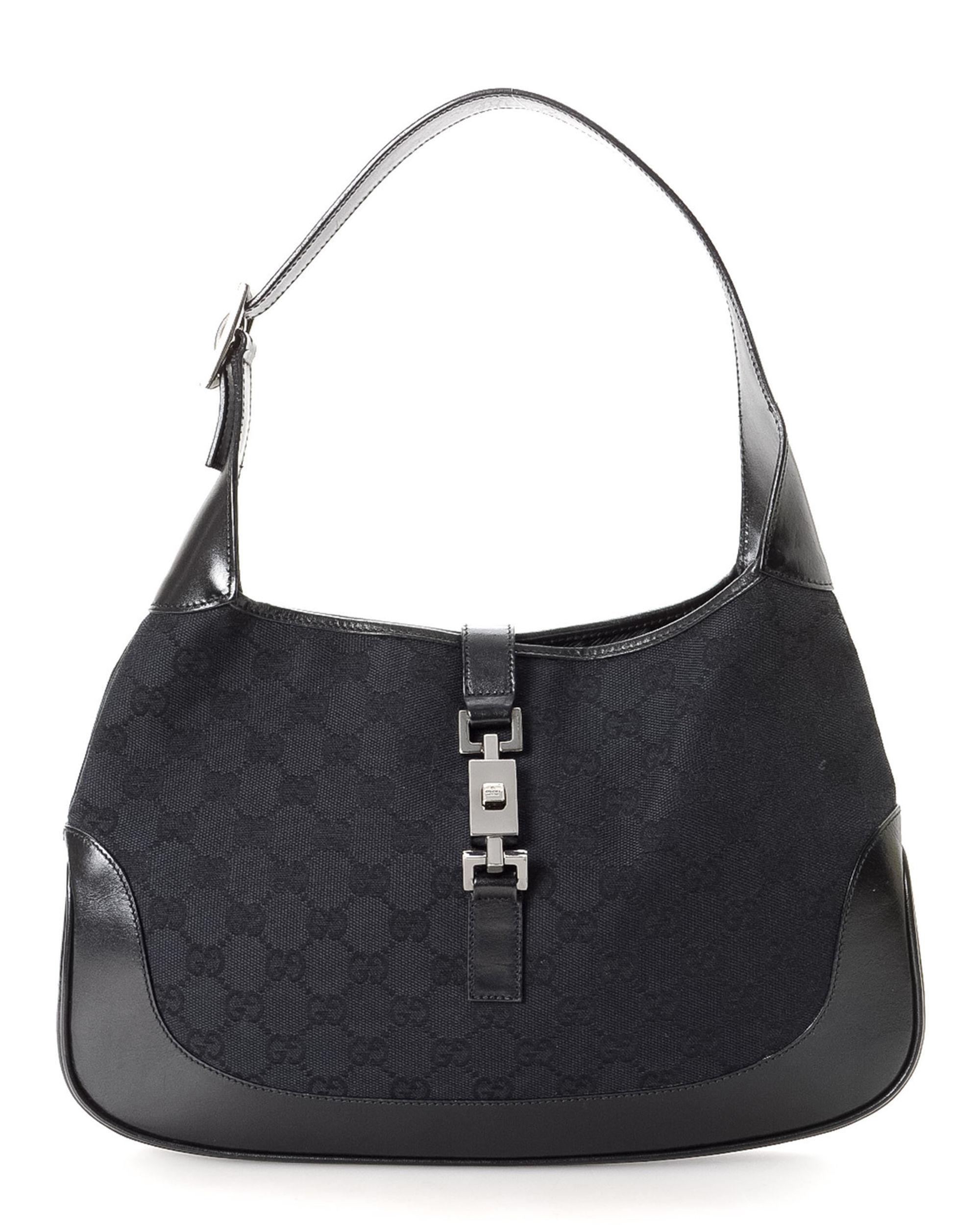 Gucci GG Canvas Jackie Shoulder Bag - Vintage in Black - Lyst