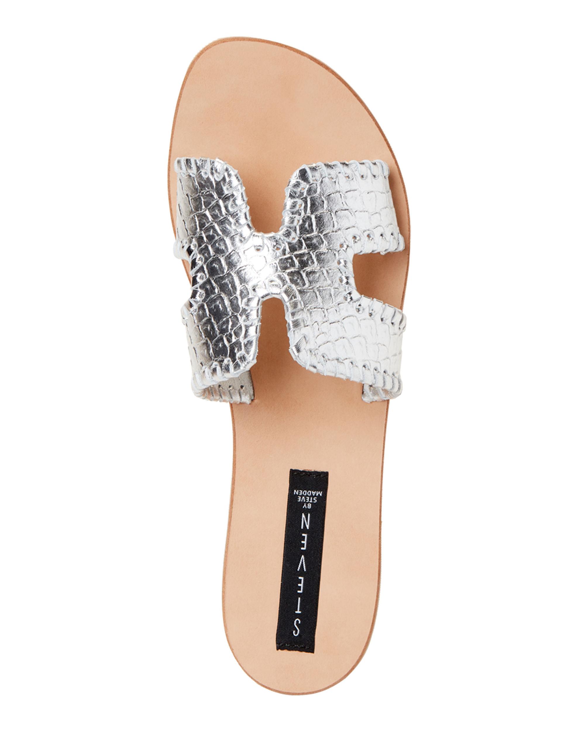 steve madden slides leather