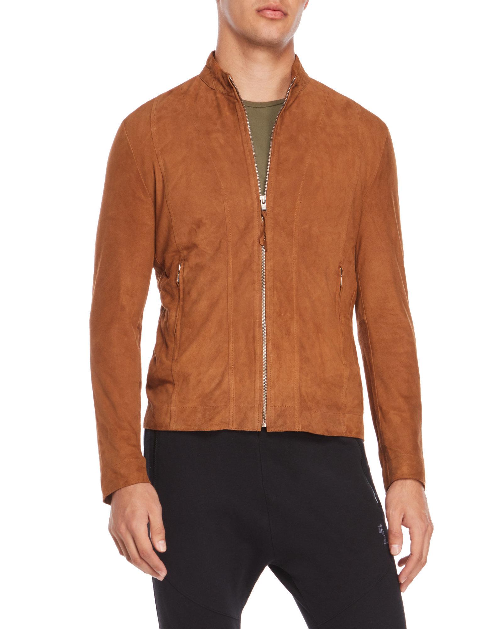 Religion Kea Men S Leather Jacket Black Cairoamani Com Lyst Religion Suede Kea Jacket In Brown For Men