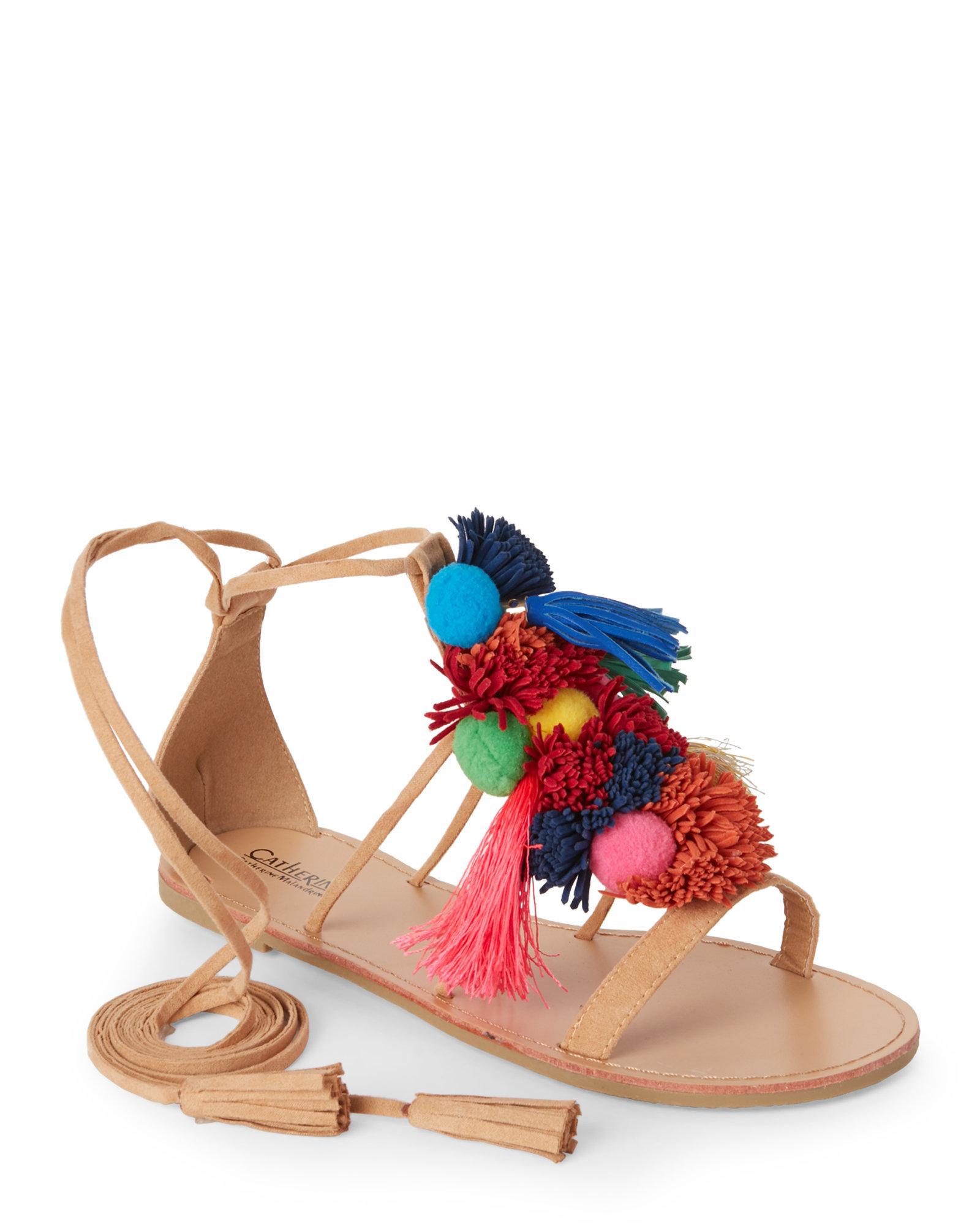 pom pom sandals catherine malandrino cognac goodnessie tasseled pom pom pom pom sandals catherine malandrino cognac goodnessie tasseled pom pom