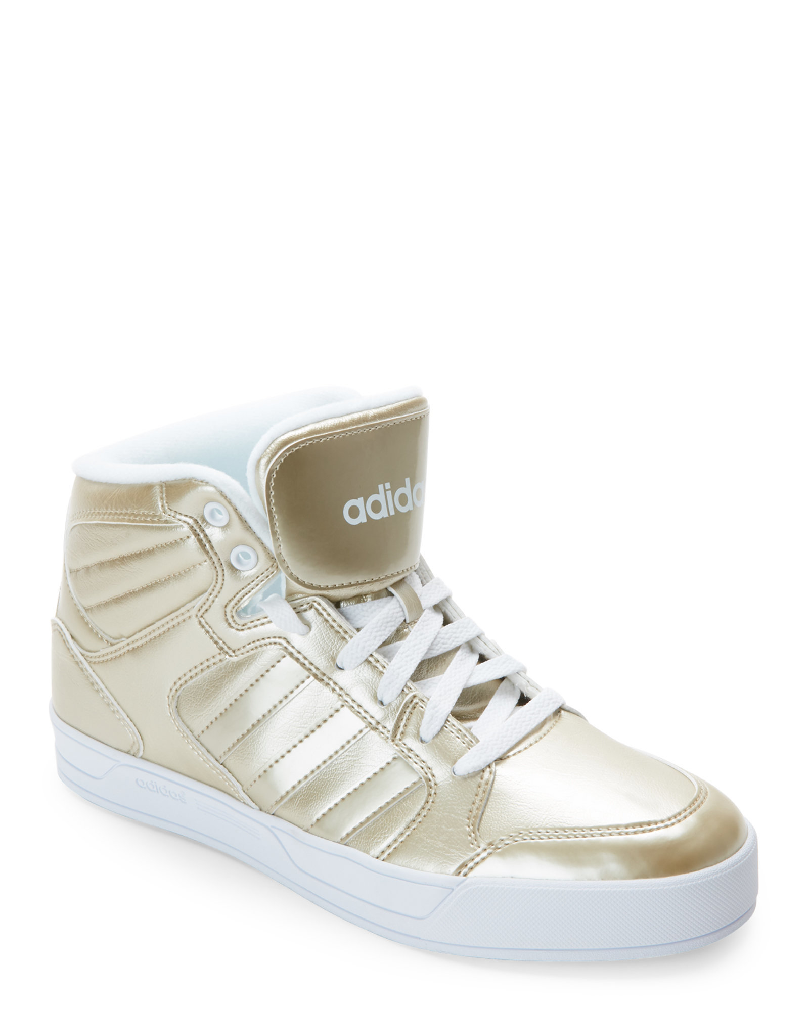 adidas Originals Gold Neo Raleigh Mid Sneakers in Metallic - Lyst